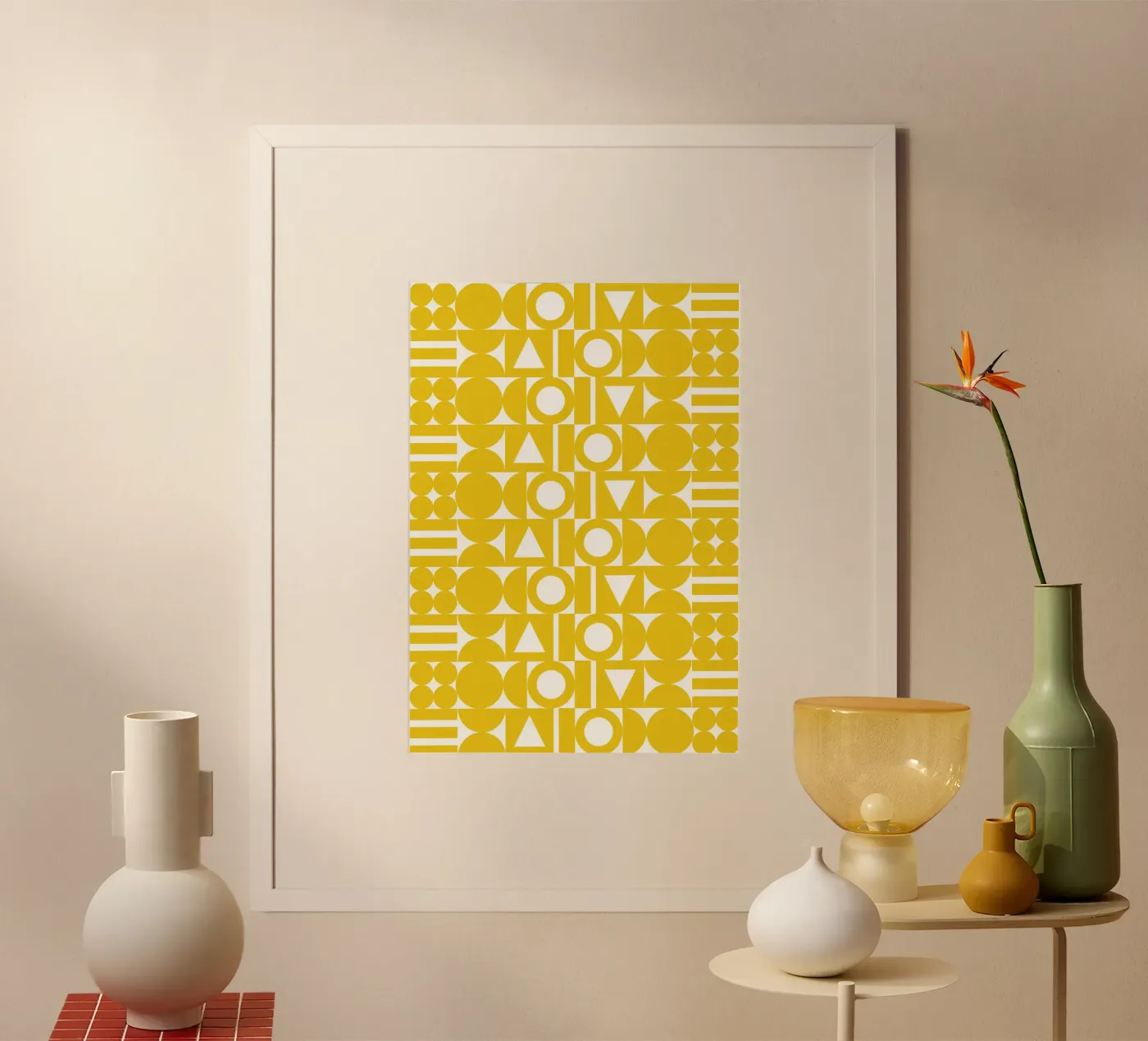 Geometric Yellow Shape poster da Studio Fun Boy