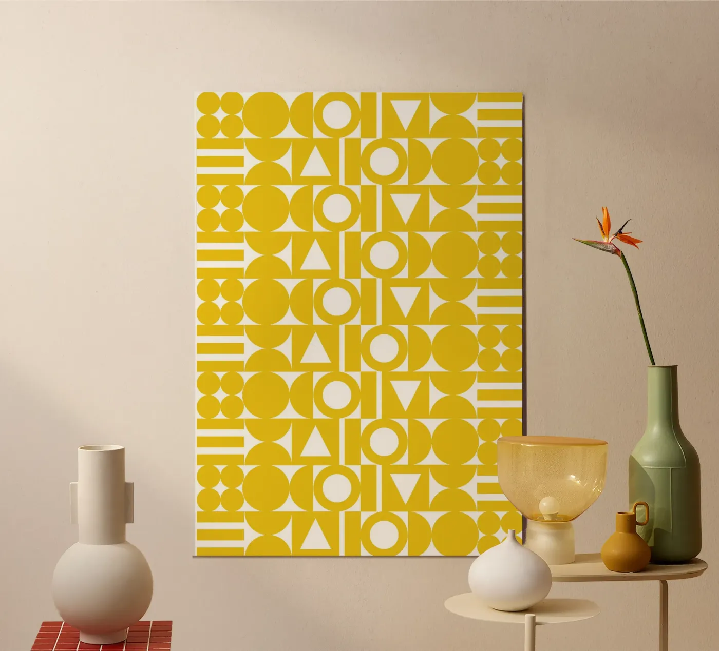 Geometric Yellow Shape poster da Studio Fun Boy