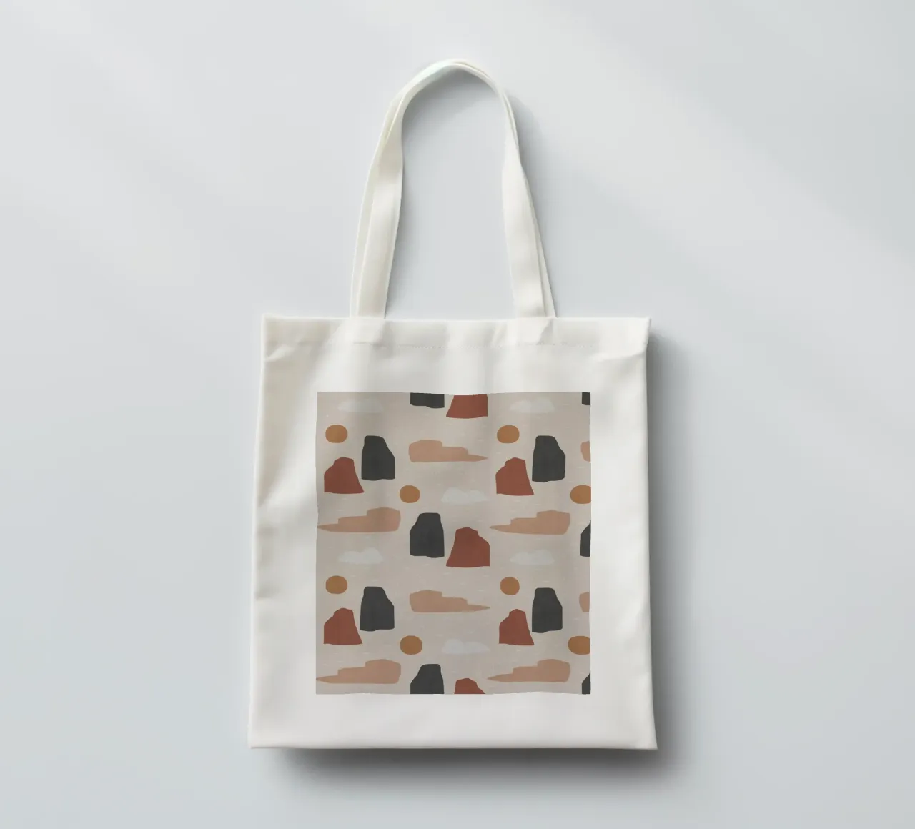 Paesaggio e sole borsa in juta da Orara Studio
