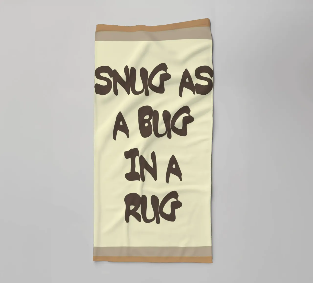 snug as a bug in a rug towel by Ramanda