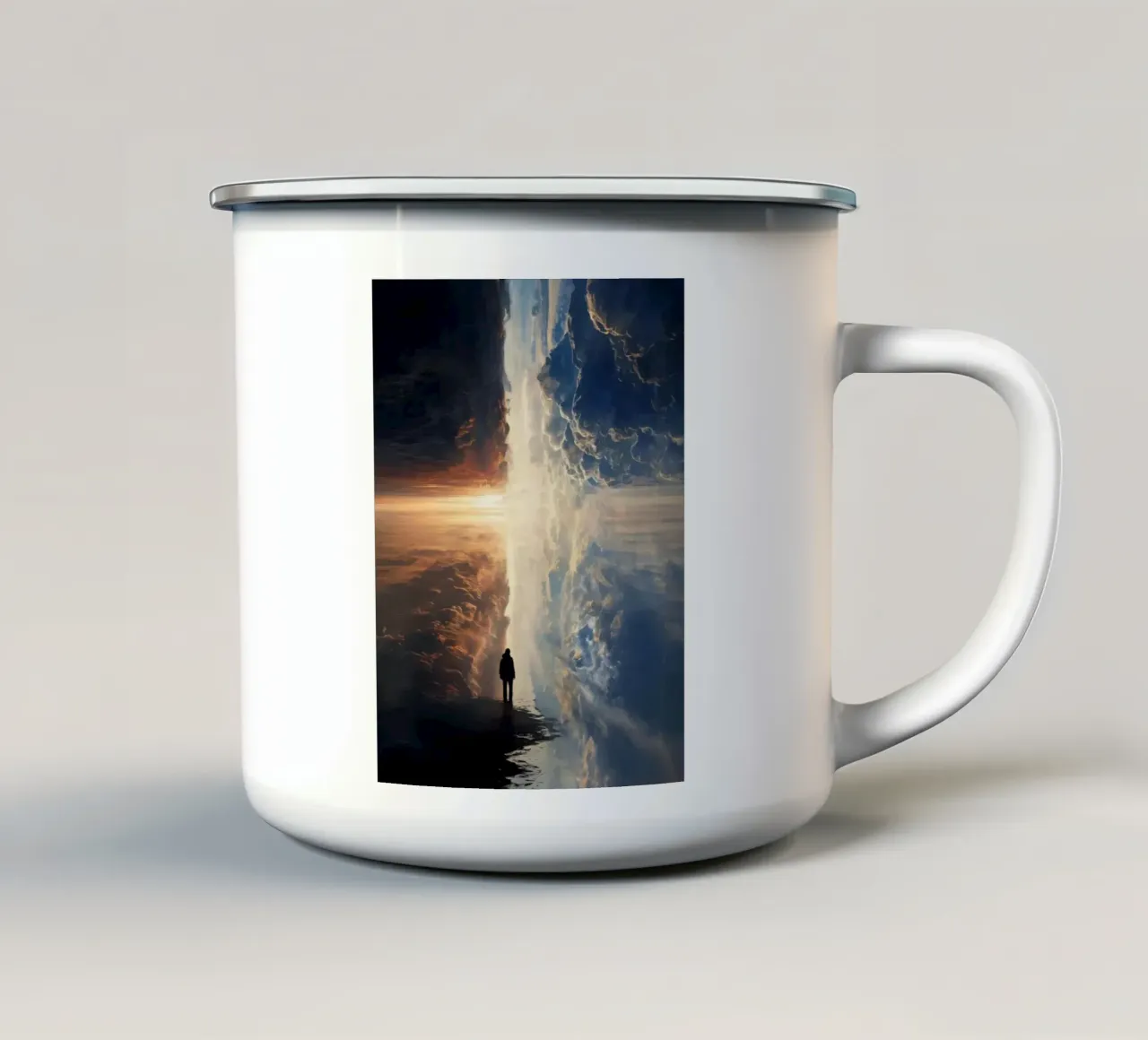 man in the reflect emaille mok van scoten