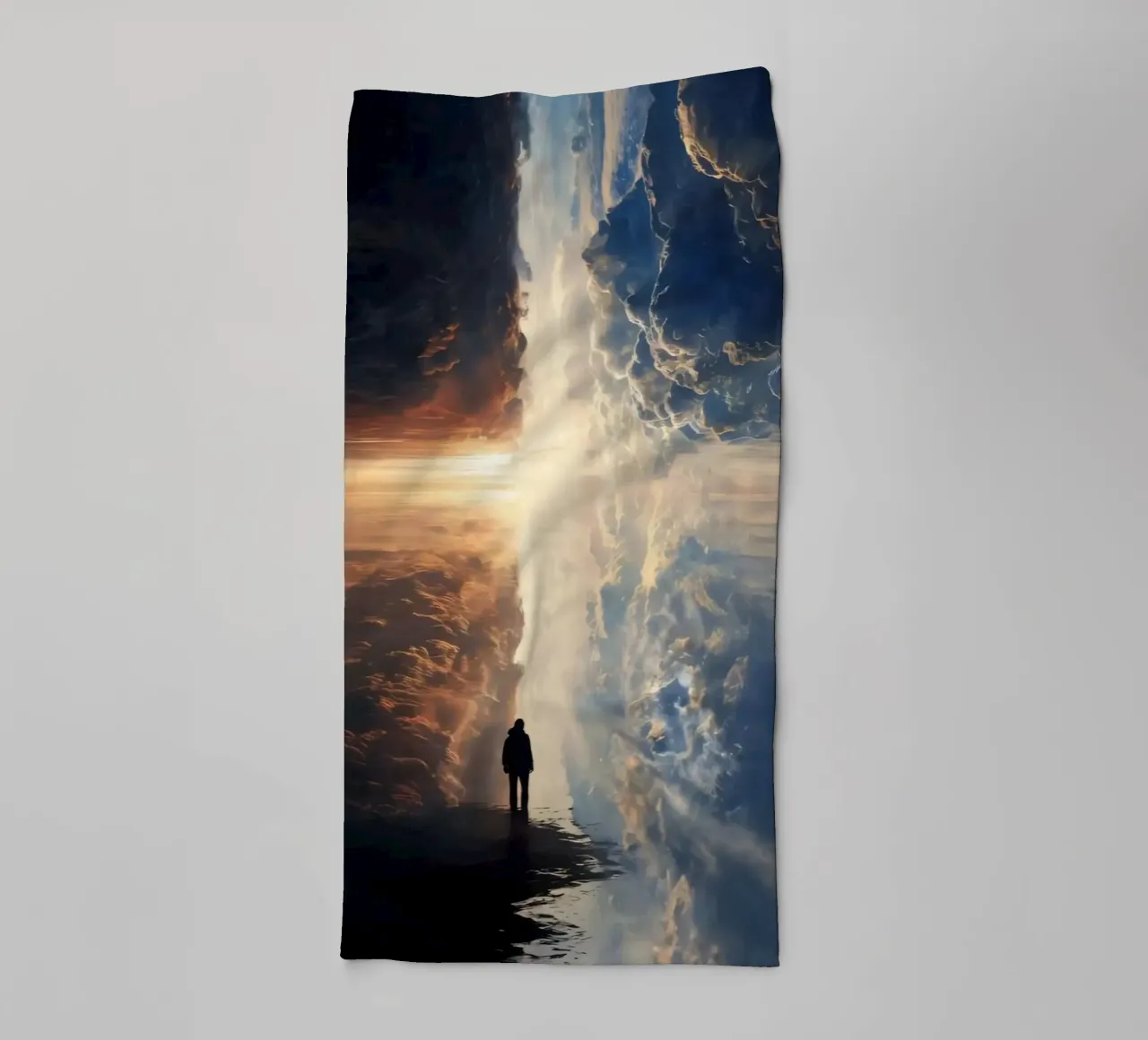 man in the reflect asciugamano da bagno da scoten