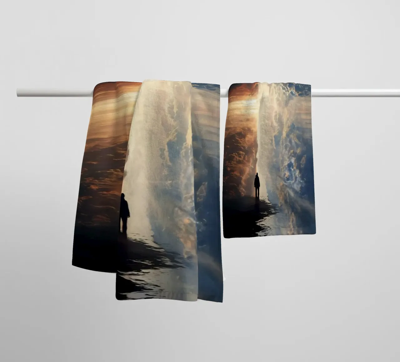 man in the reflect asciugamano da bagno da scoten