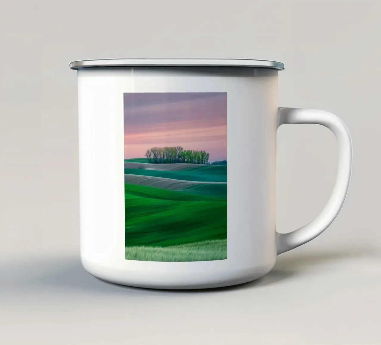 wave mountain and forest tazza in smalto da scoten