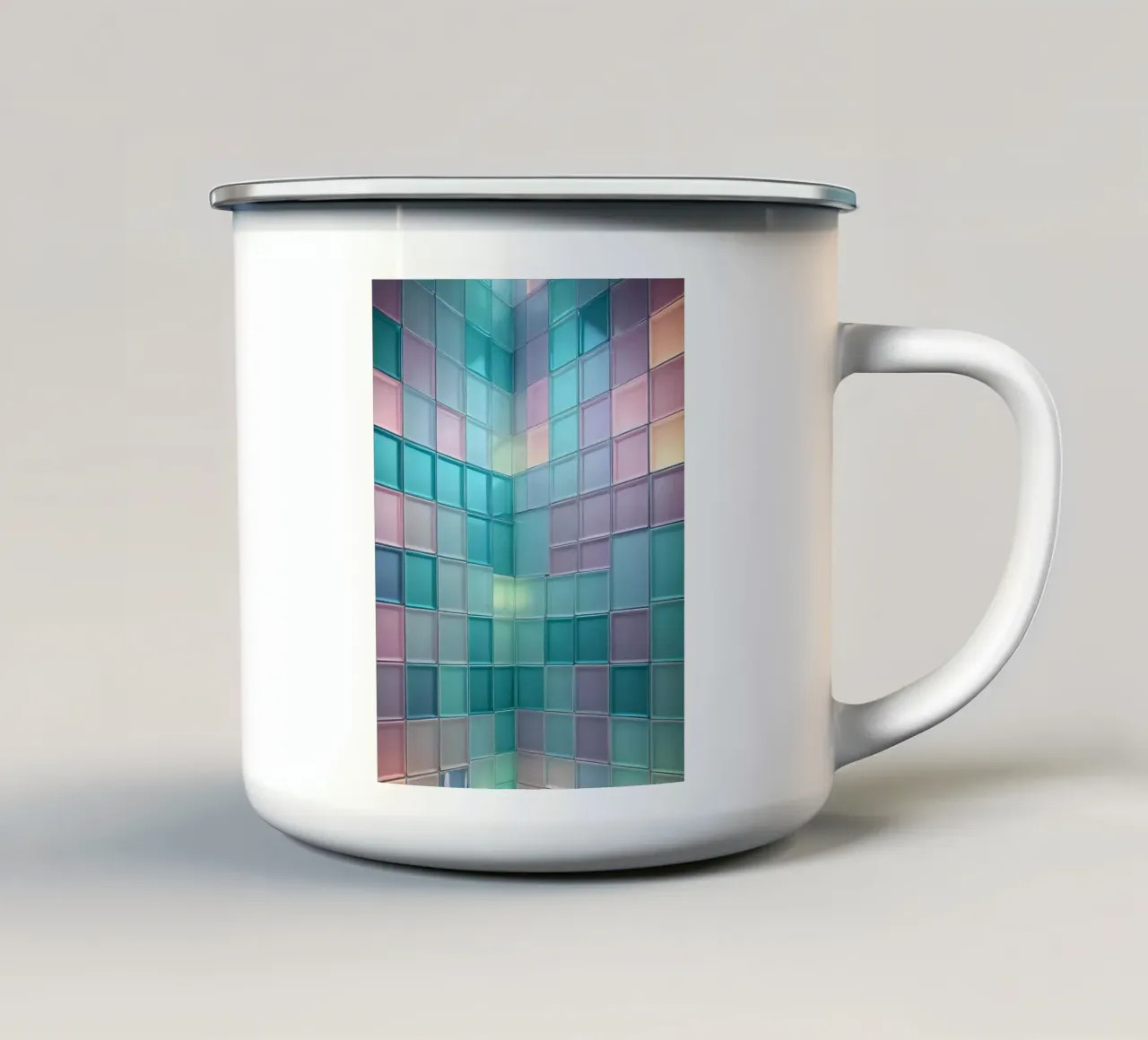 square in corner tazza in smalto da scoten