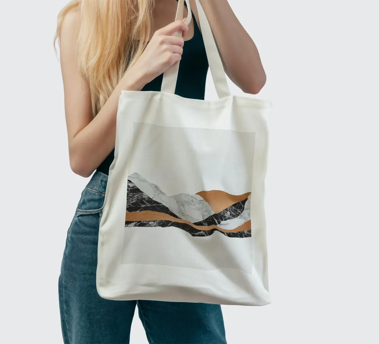 Paesaggio di marmo I borsa in juta da Orara Studio