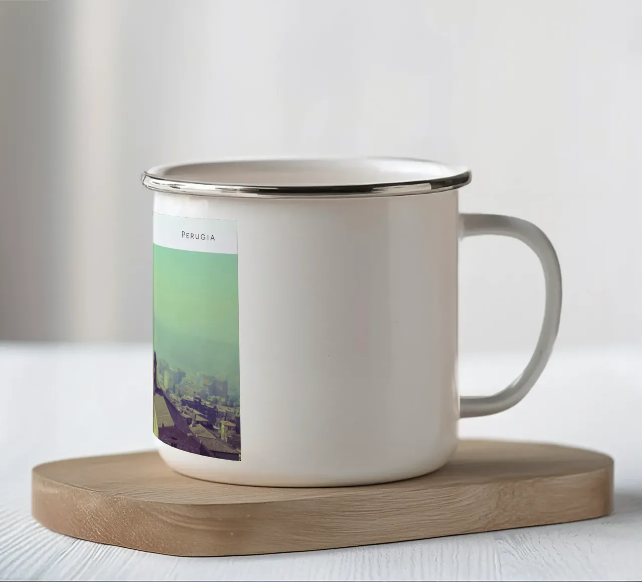 Perugia Pantone 580 tazza in smalto da In Full Color