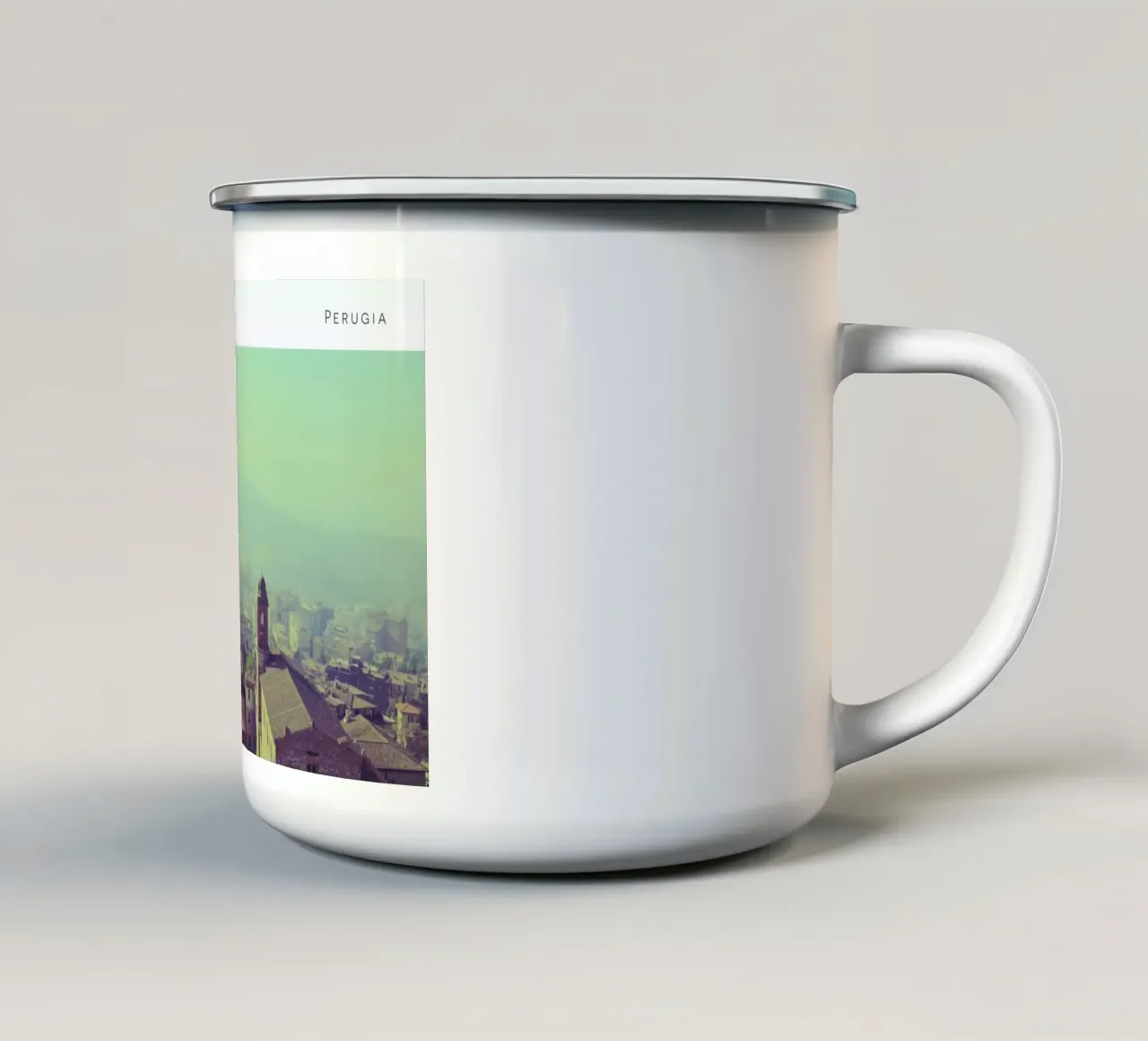 Perugia Pantone 580 tazza in smalto da In Full Color
