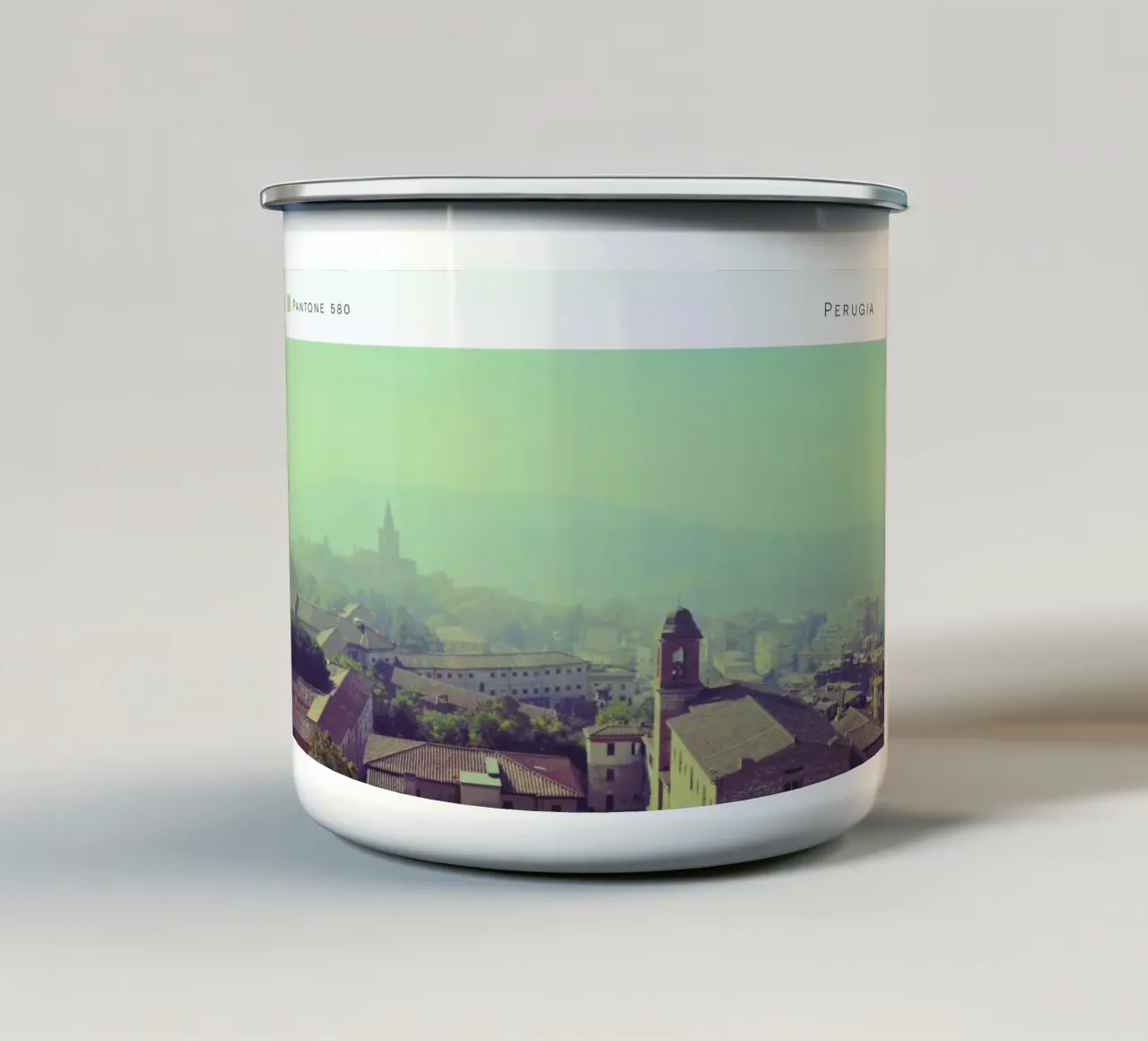 Perugia Pantone 580 tazza in smalto da In Full Color