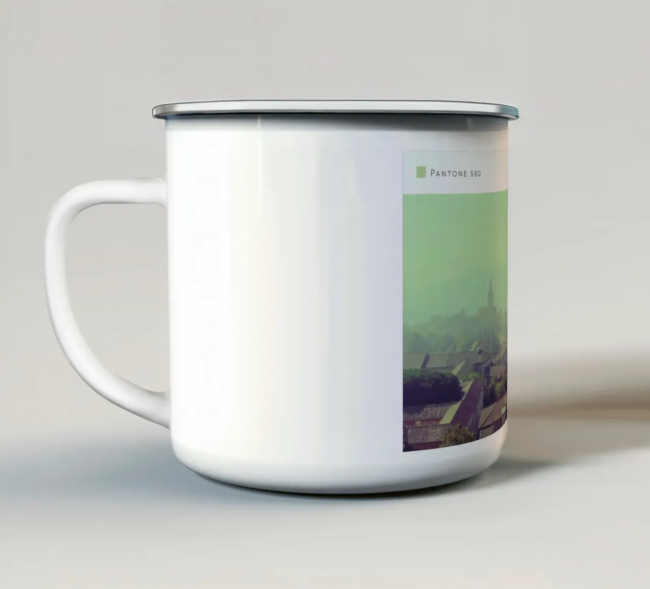 Perugia Pantone 580 tazza in smalto da In Full Color