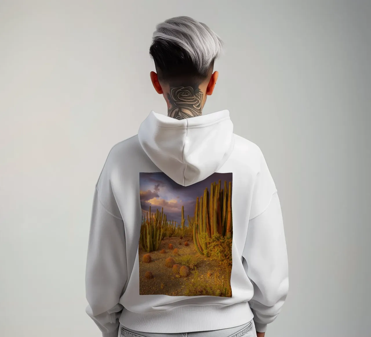 albero di cactus felpa con cappuccio da Maraza