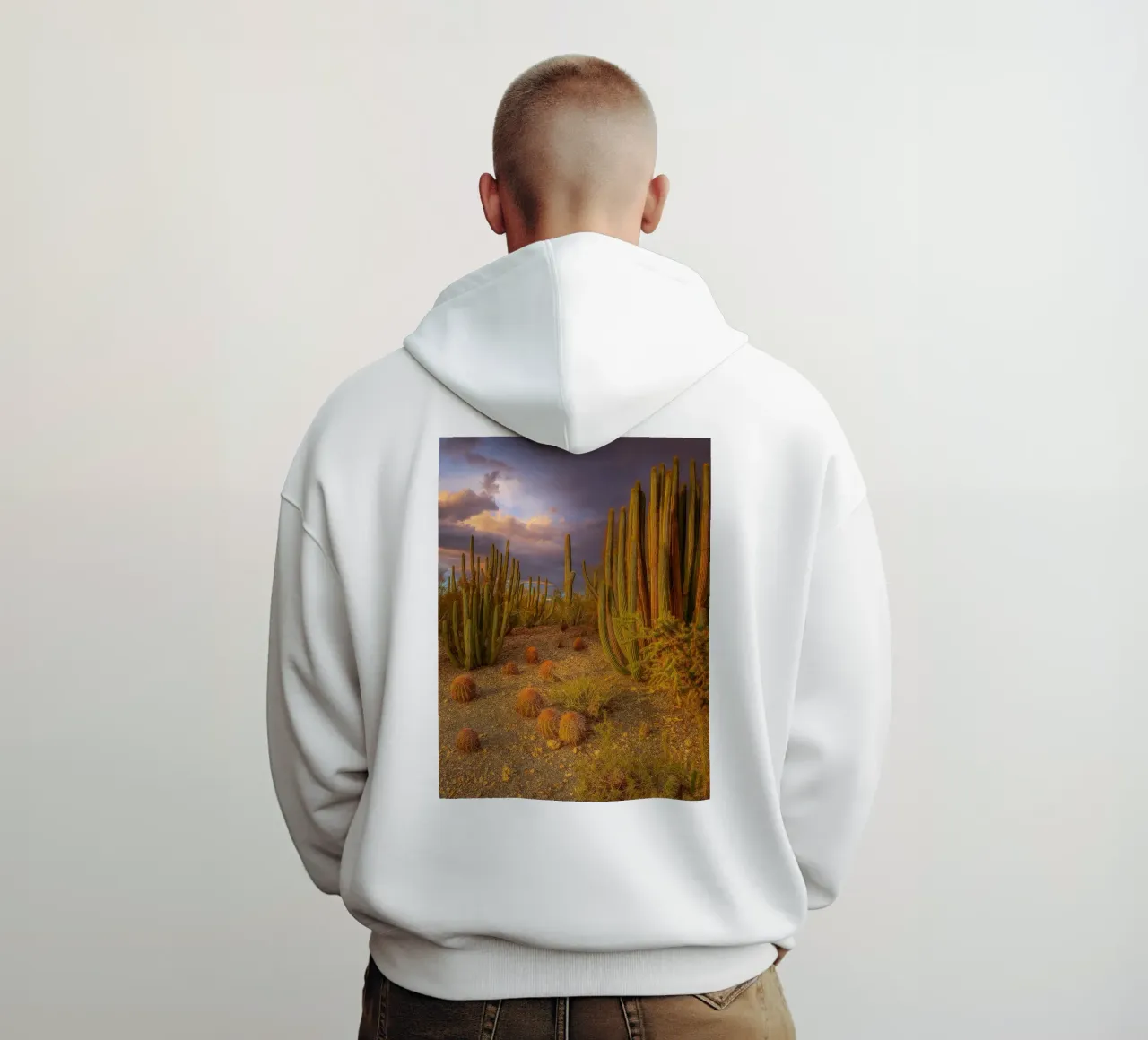 albero di cactus felpa con cappuccio da Maraza