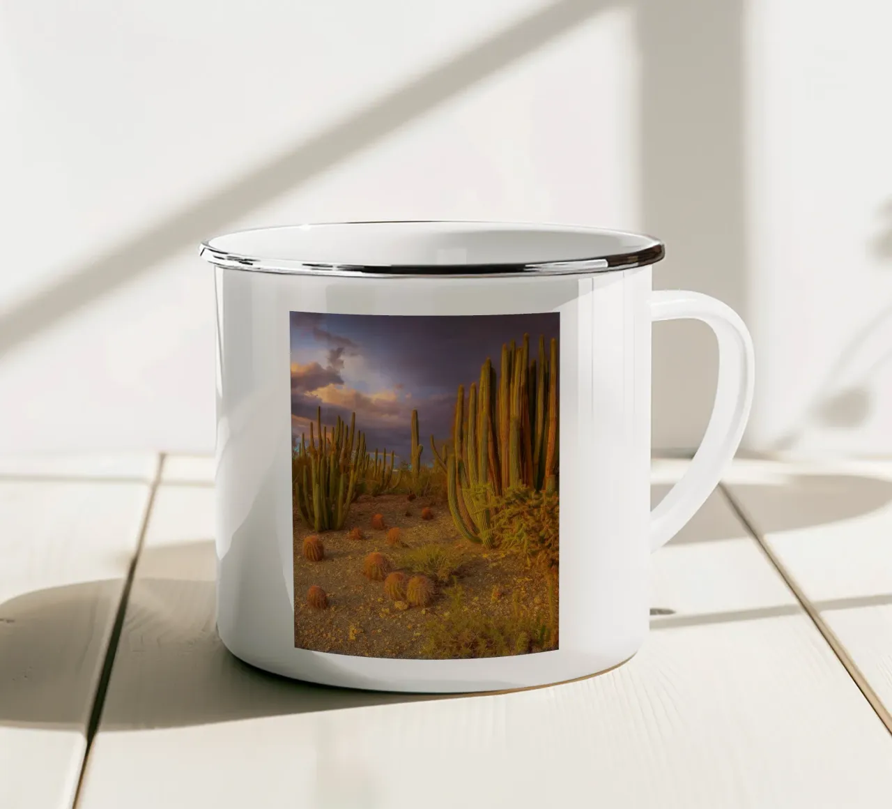 albero di cactus tazza in smalto da Maraza