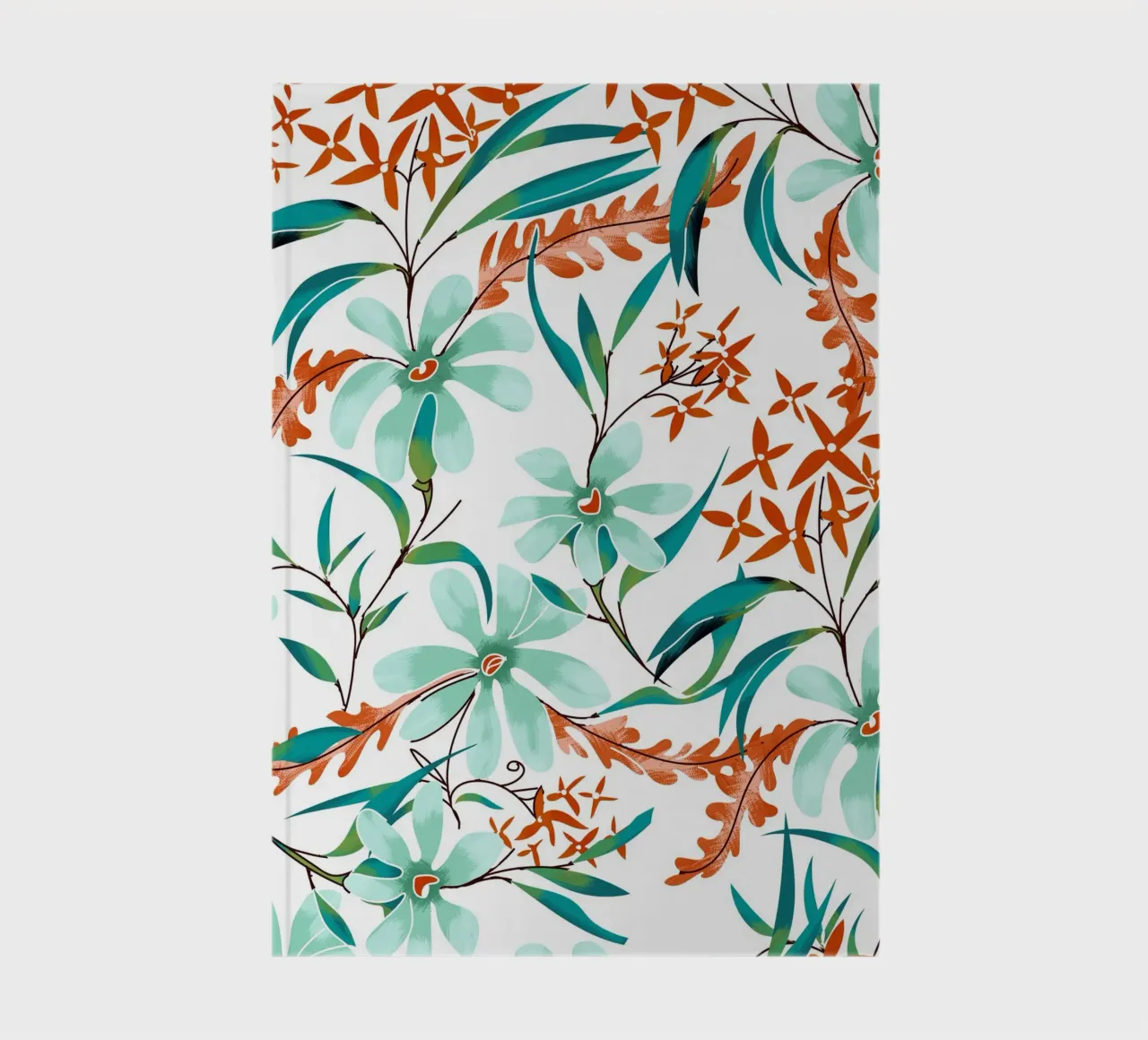 Minty Rust Florals notebook by 83oranges