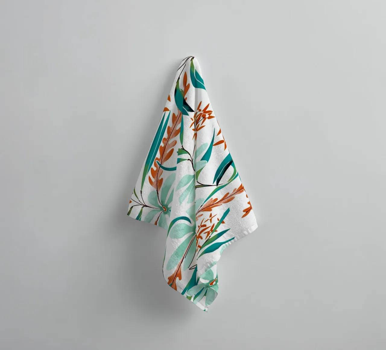 Minty Rust Florals towel by 83oranges