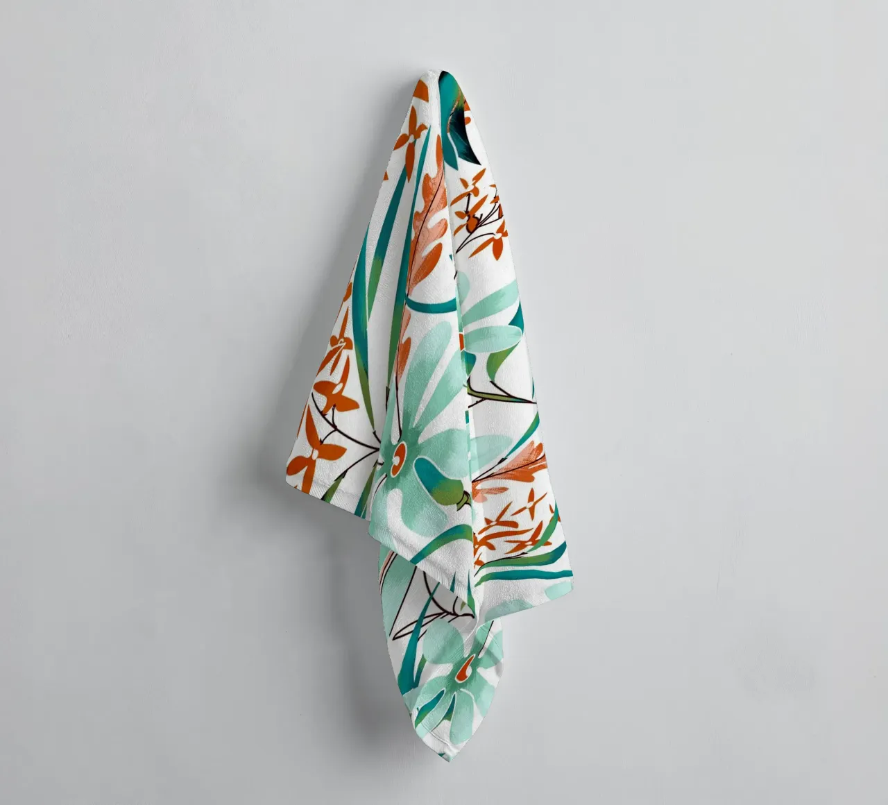 Minty Rust Florals towel by 83oranges