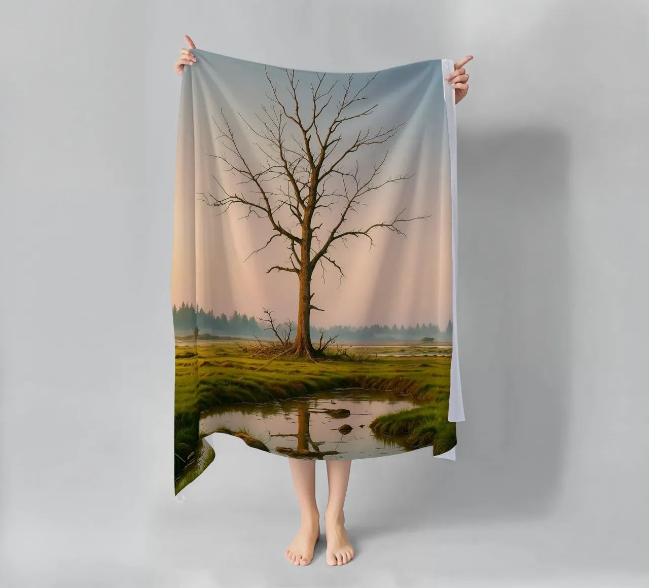 albero secco telo mare da Maraza