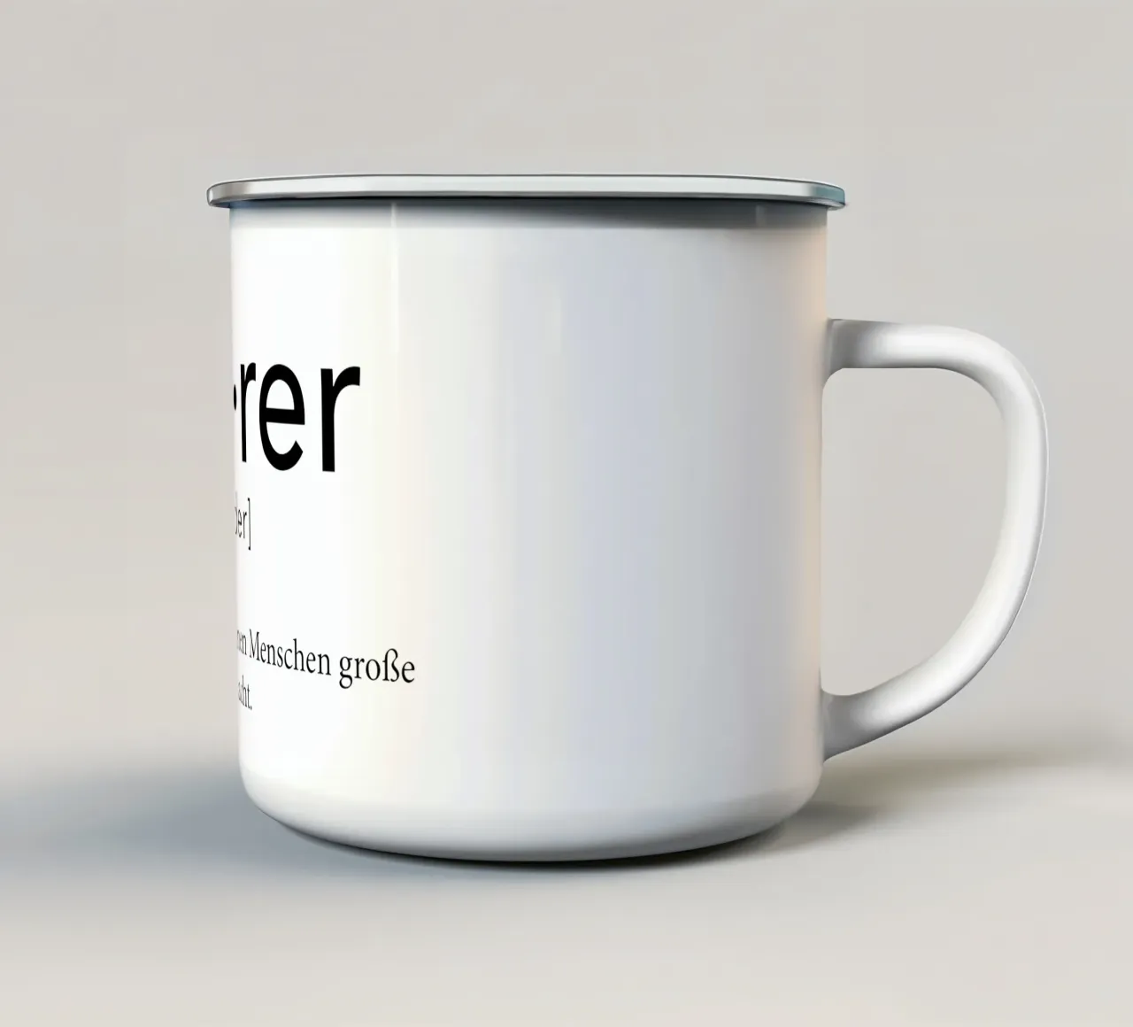 Lehrer - Definition tazza in smalto da artbox44