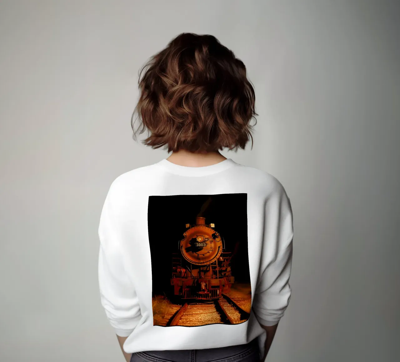 vecchia locomotiva del treno felpa da Maraza