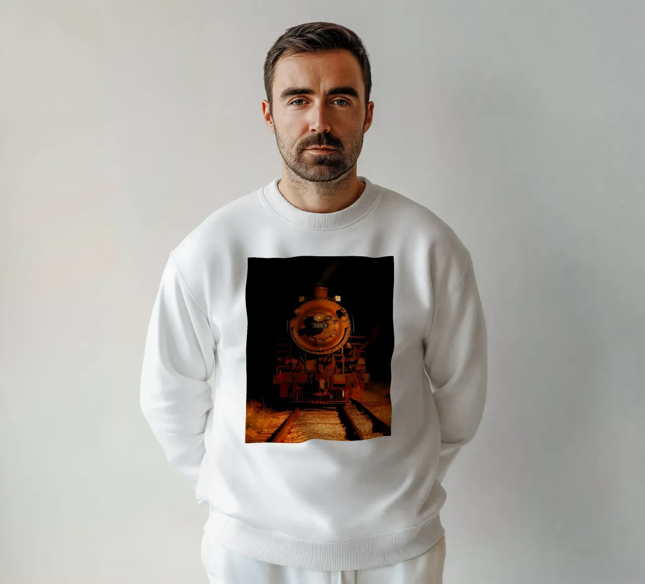 vecchia locomotiva del treno felpa da Maraza