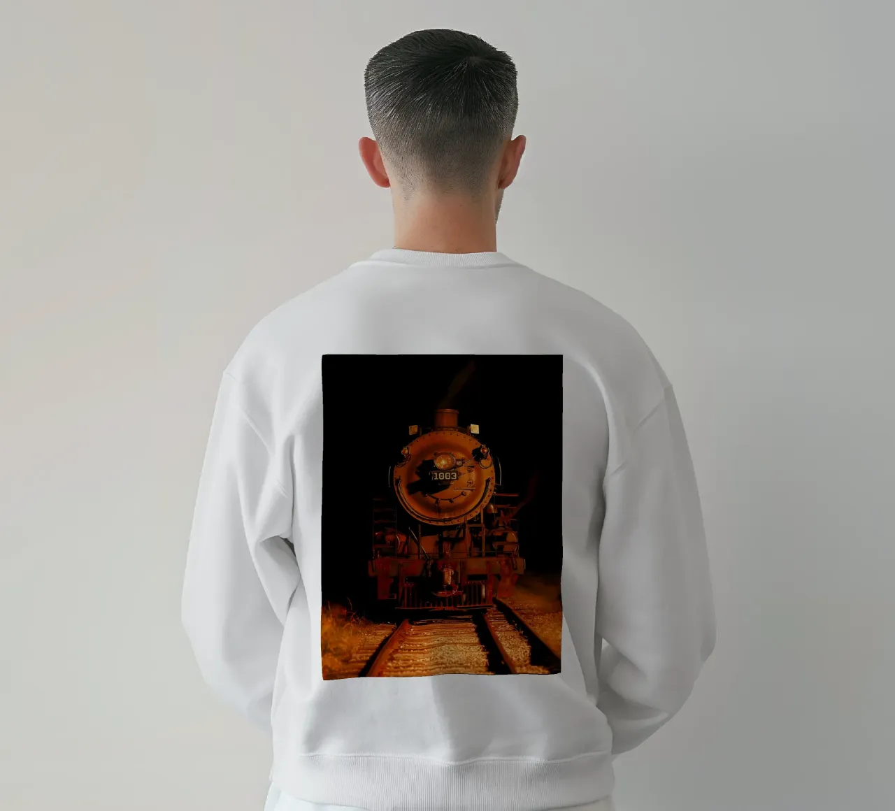 old train locomotive sweatshirt by Maraza