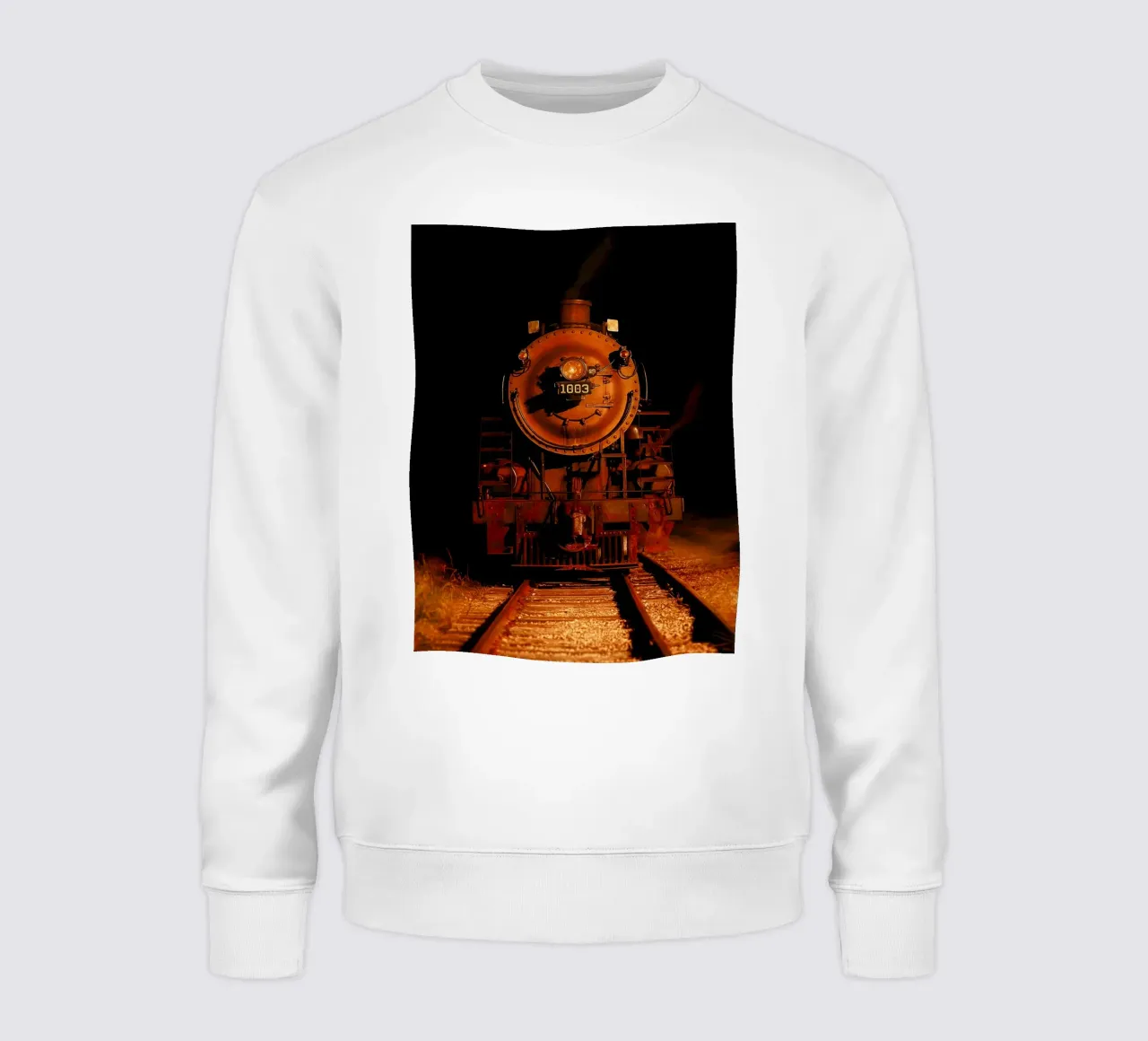 old train locomotive sweatshirt by Maraza