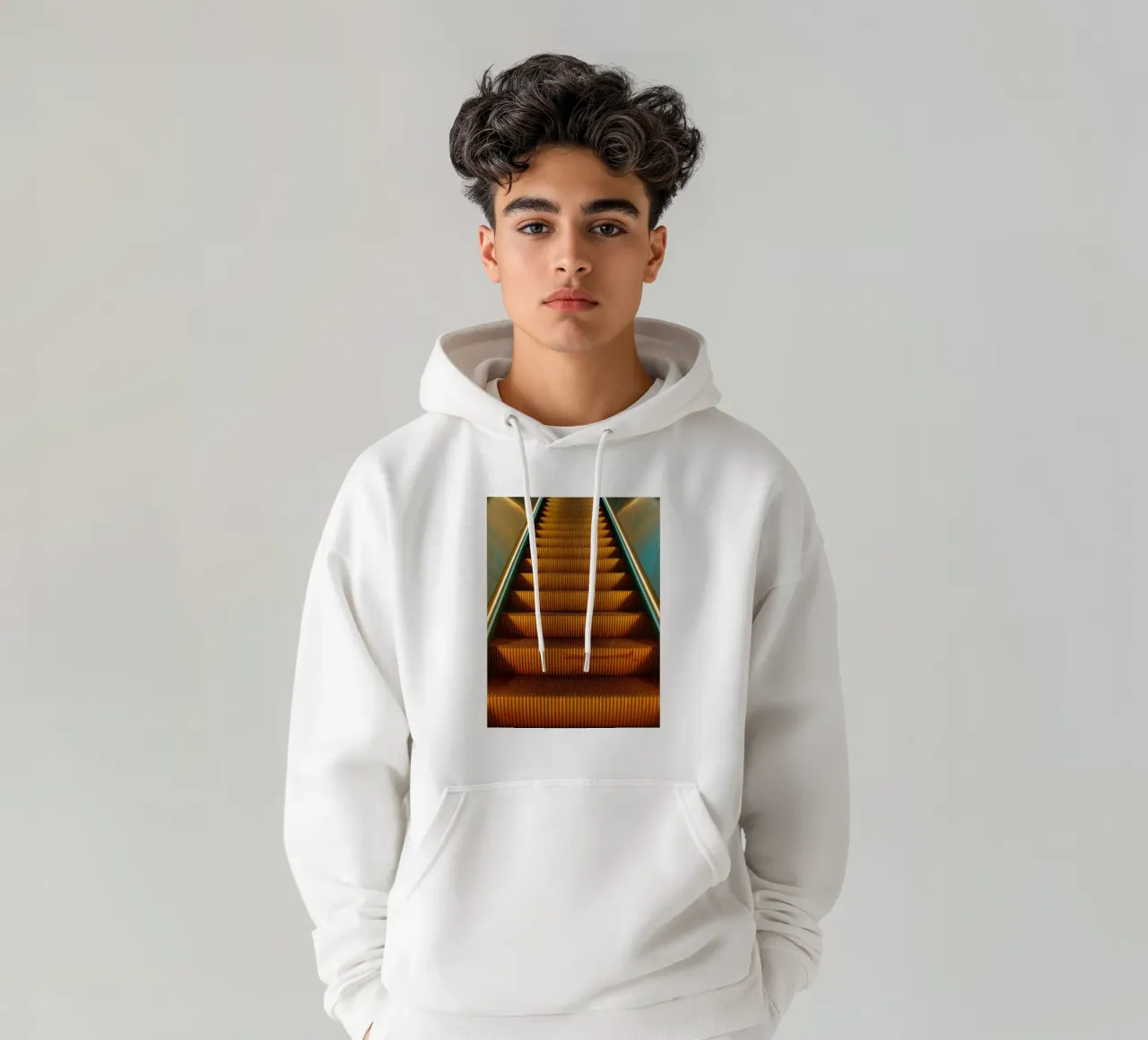 vecchia scala mobile felpa con cappuccio da Maraza