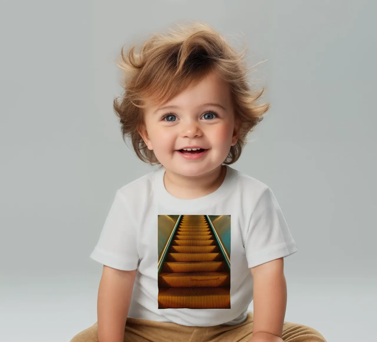 vecchia scala mobile maglietta neonato da Maraza