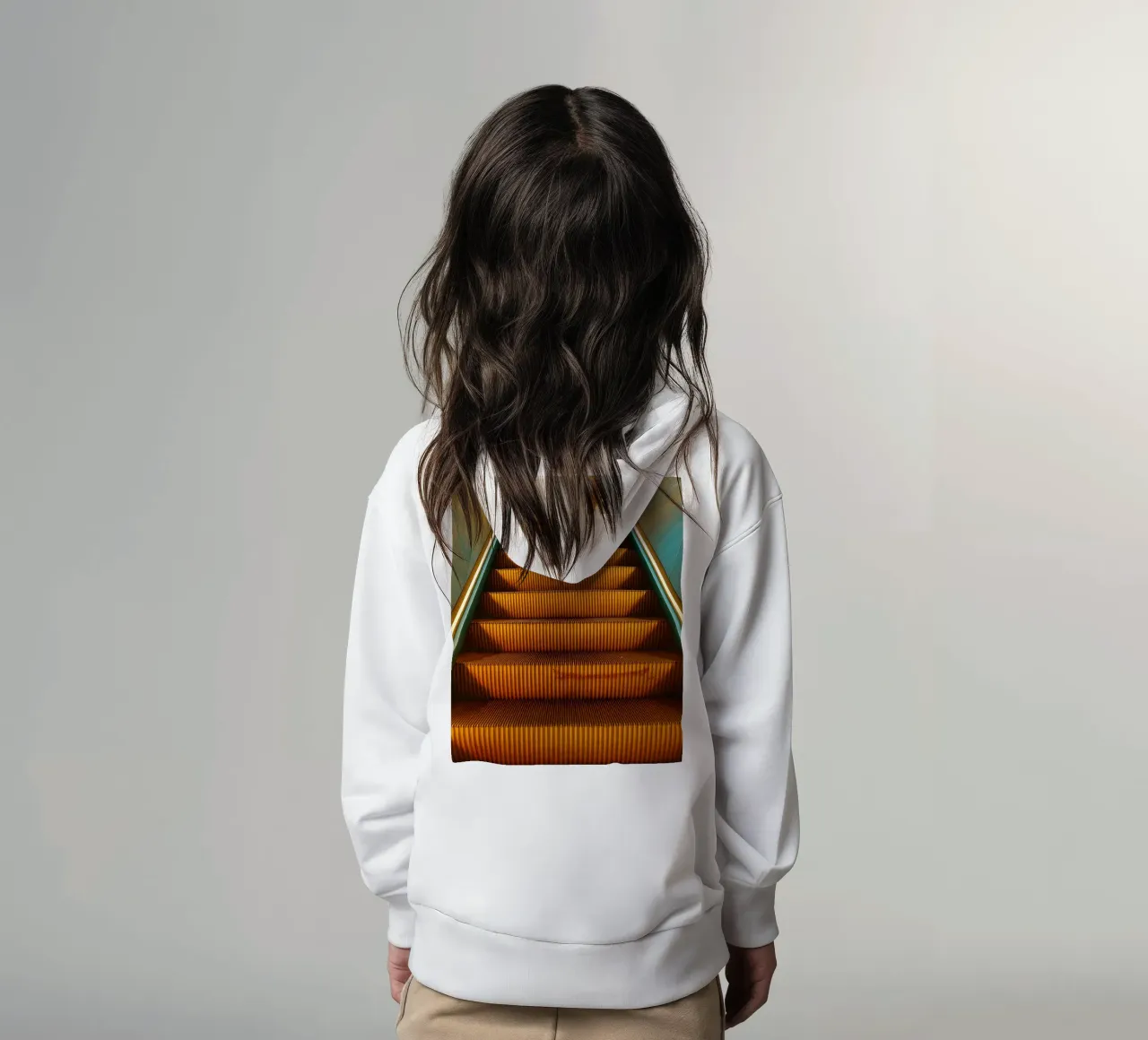 vecchia scala mobile felpa bambino con cappuccio da Maraza