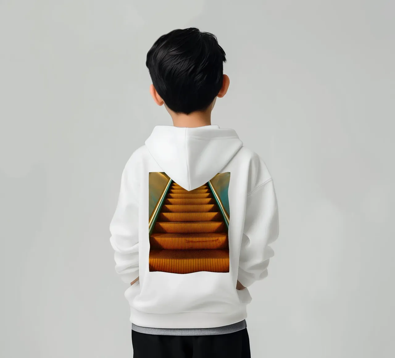 vecchia scala mobile felpa bambino con cappuccio da Maraza