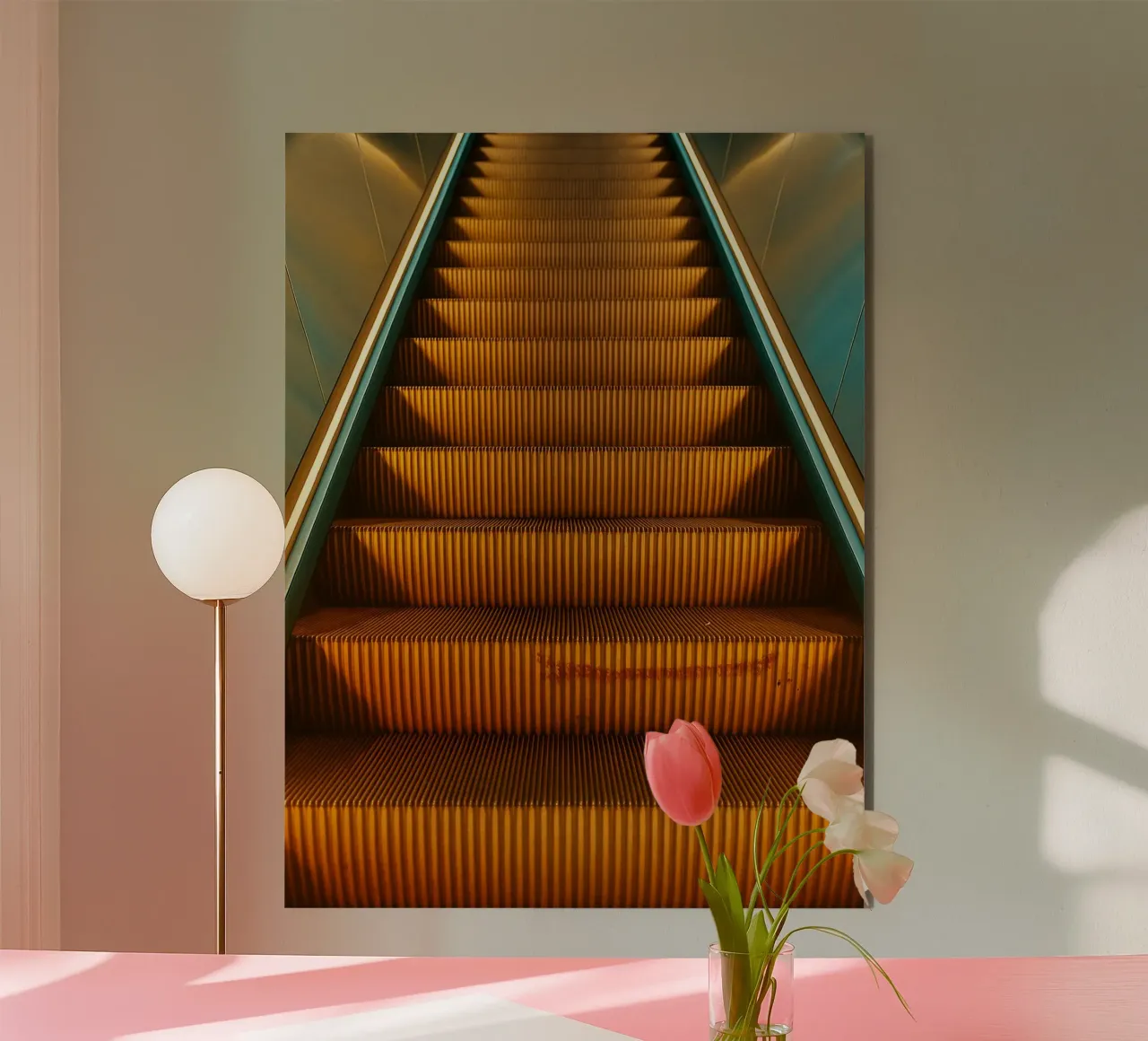 vecchia scala mobile alluminio dibond da Maraza