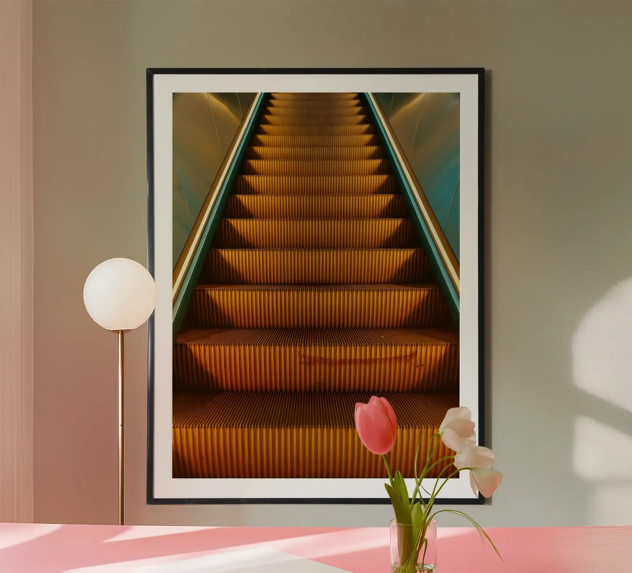 vecchia scala mobile carta hahnemühle da Maraza