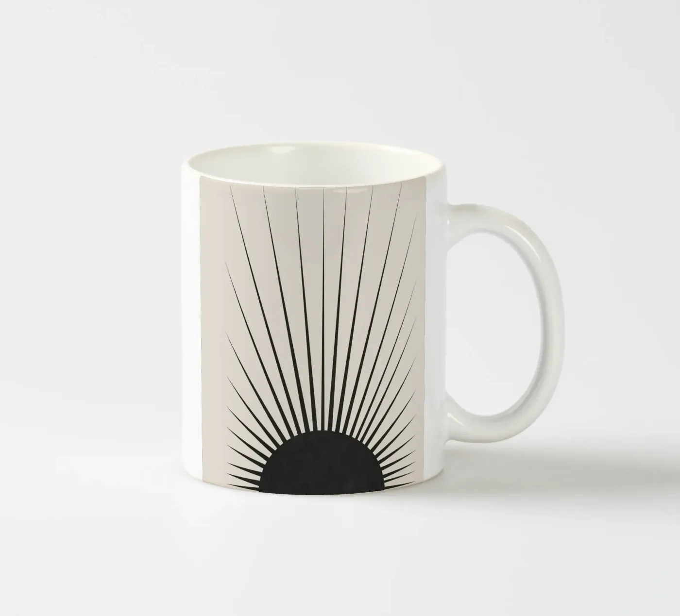 Minimal Sun ceramic mug by Orara Studio