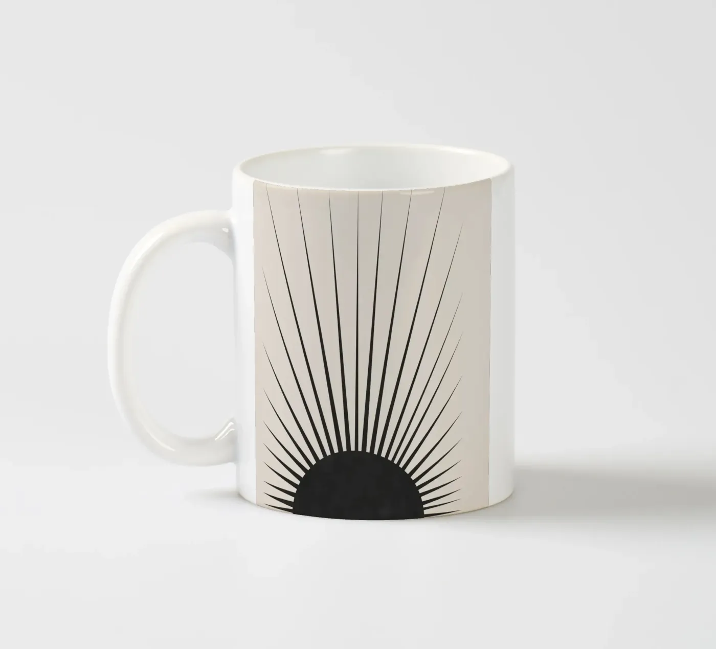 Minimal Sun ceramic mug by Orara Studio