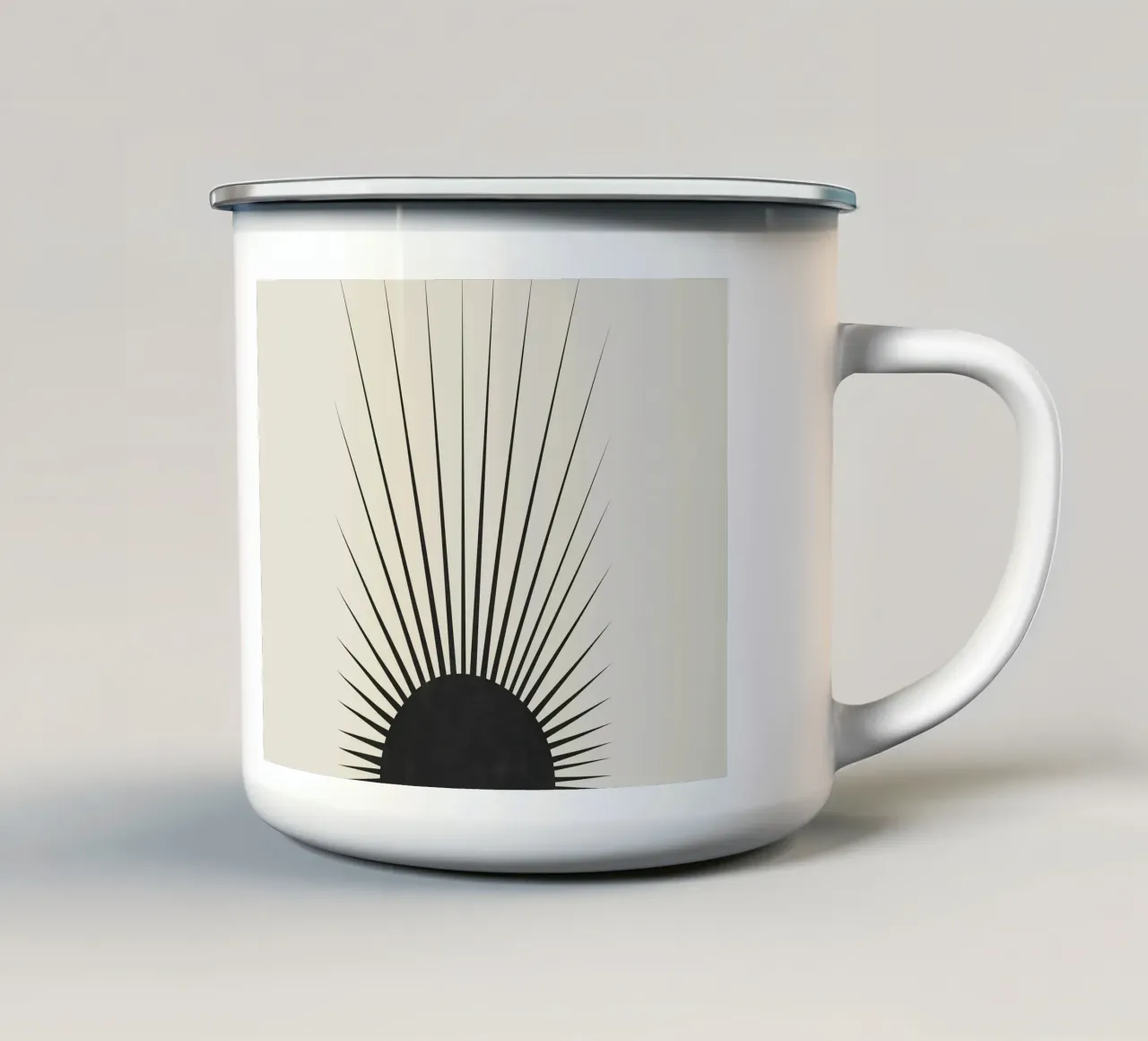 Sole minimo tazza in smalto da Orara Studio