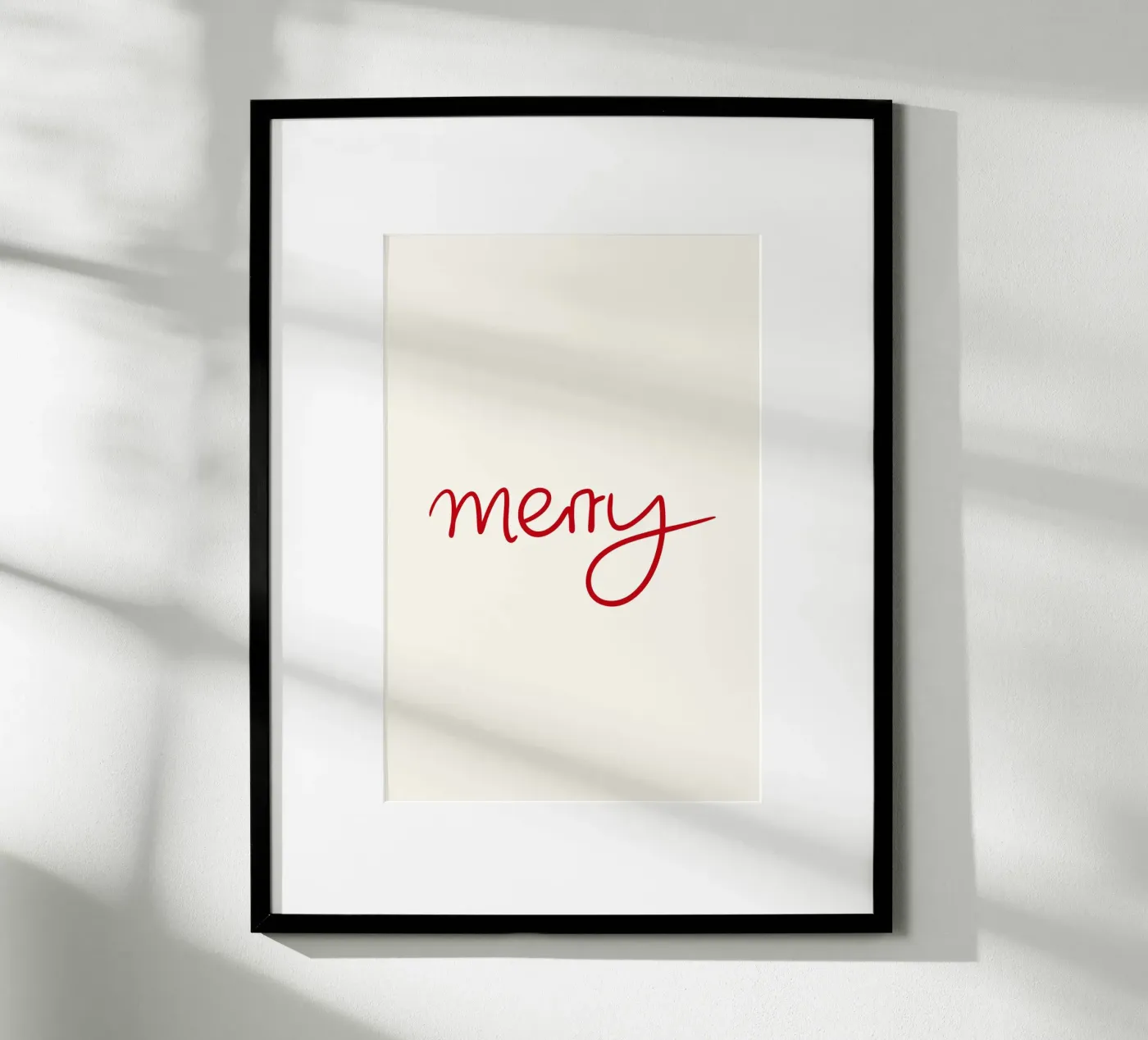 Merry Poster von Xmas Collection by Palmartprints