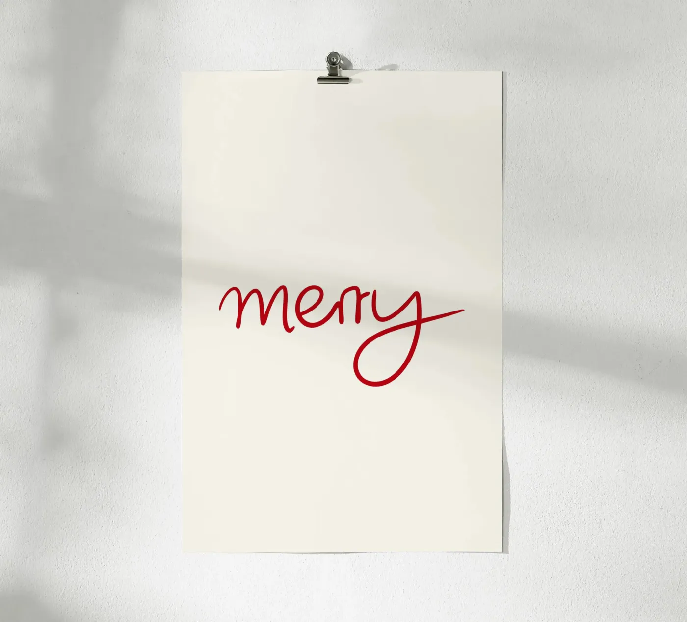 Merry Poster von Xmas Collection by Palmartprints