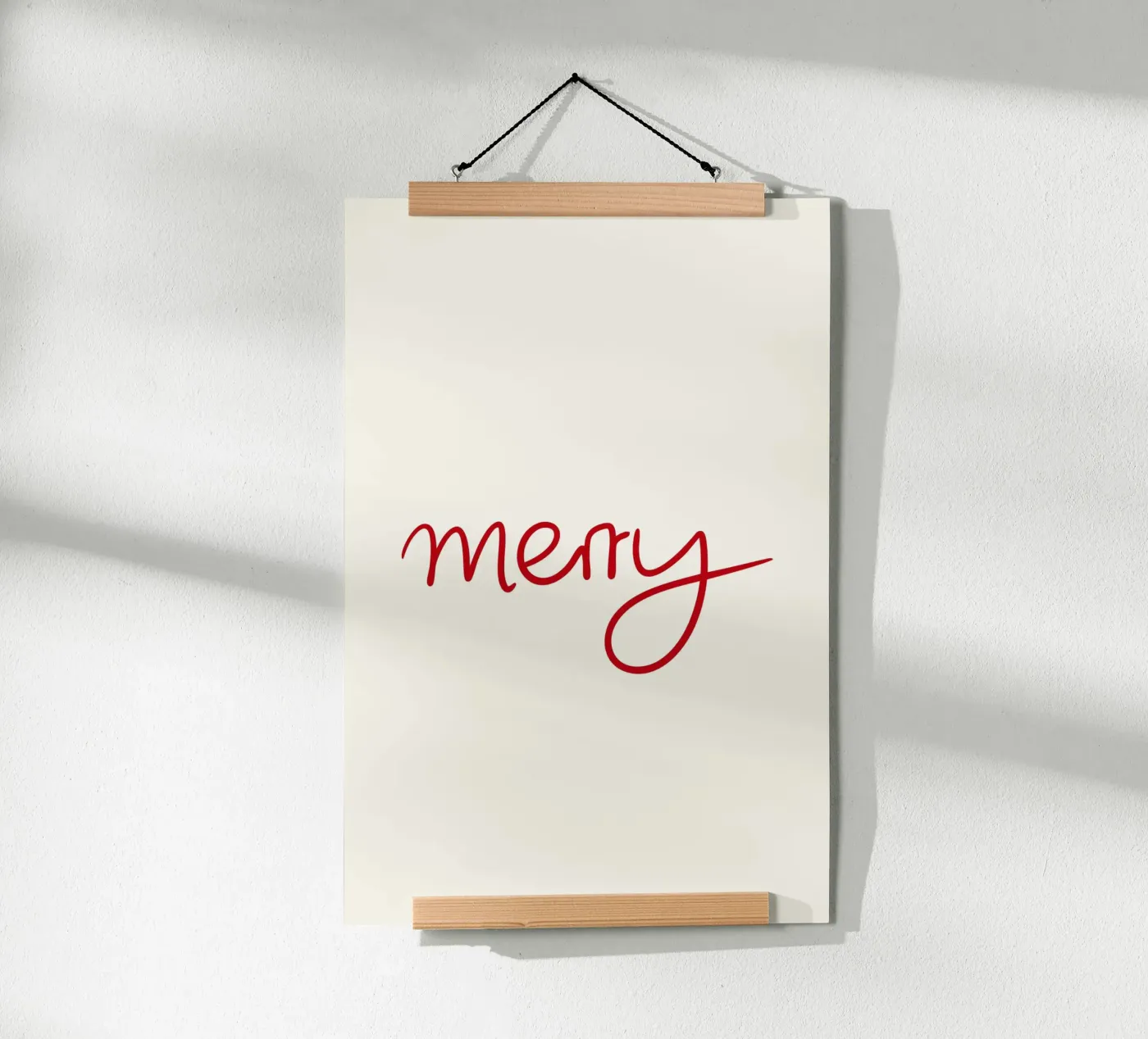 Merry Poster von Xmas Collection by Palmartprints
