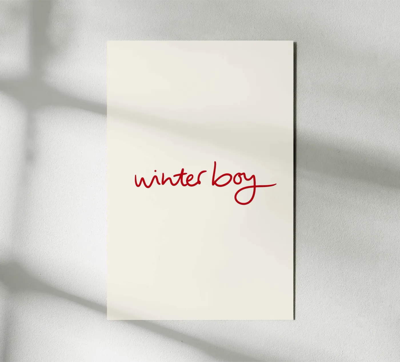 Winterboy alluminio dibond da Xmas Collection by Palmartprints