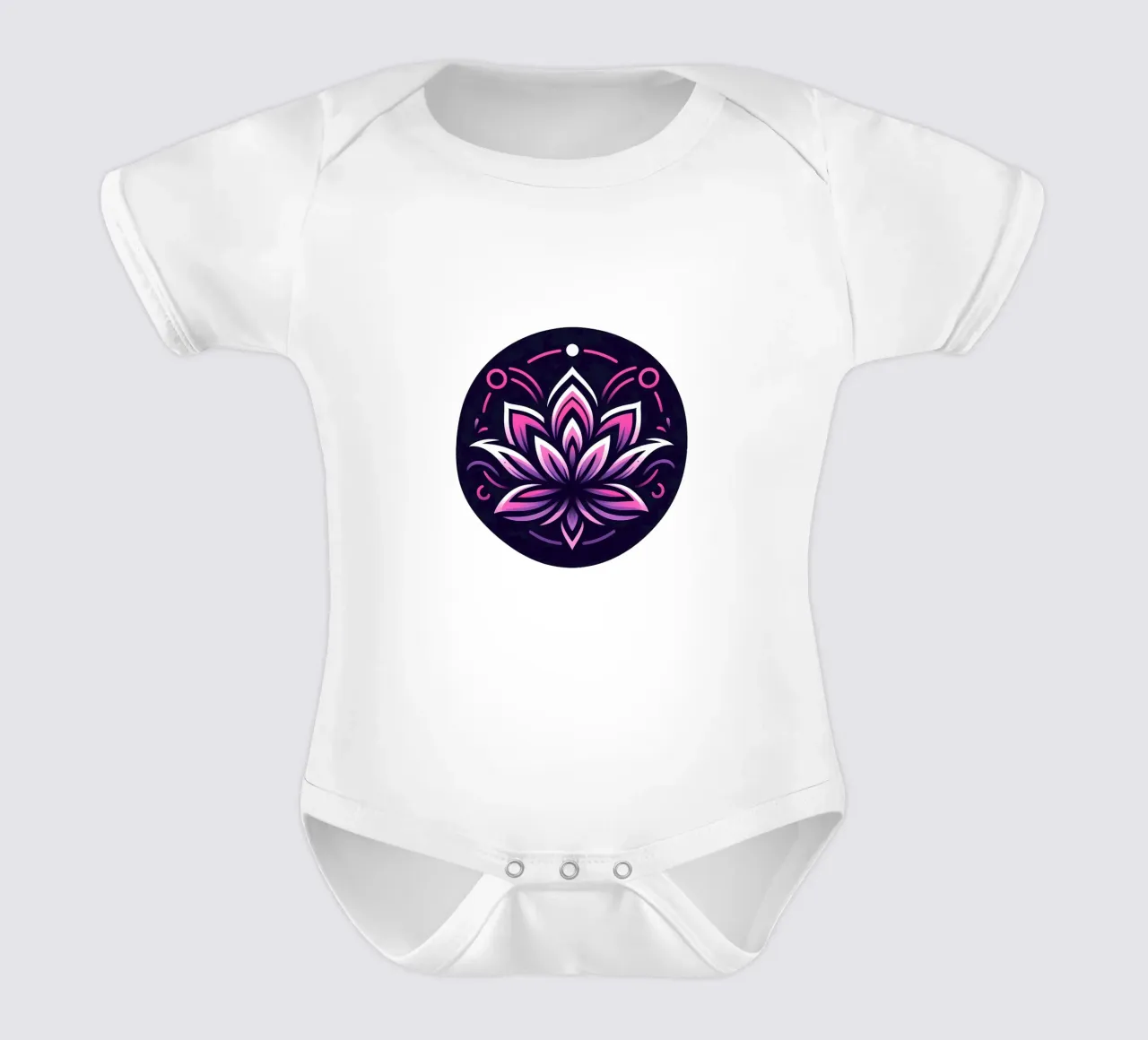 Ciondolo con fiore di loto rosa e viola - Joe Noctis Design body neonato maniche corte da Joe Noctis