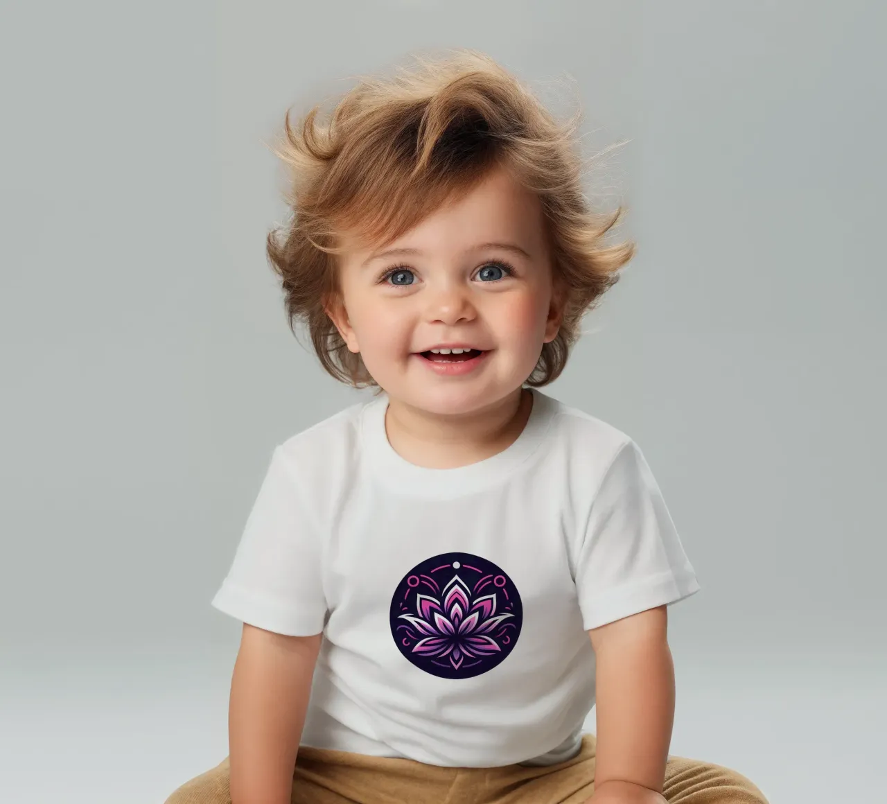Ciondolo con fiore di loto rosa e viola - Joe Noctis Design maglietta neonato da Joe Noctis