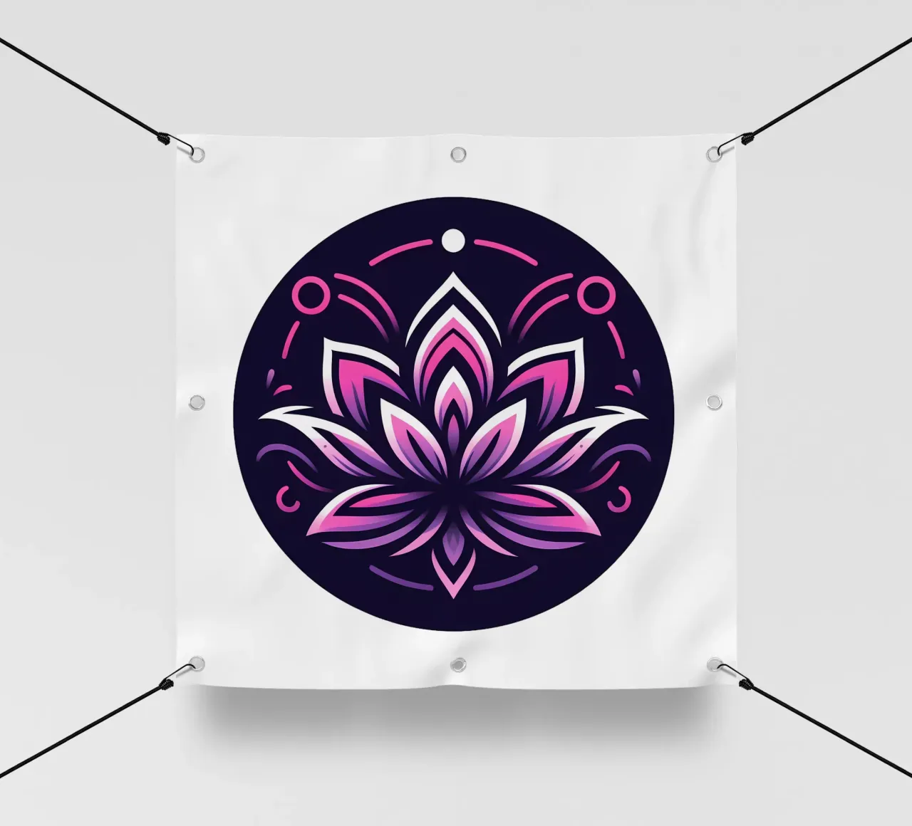 Ciondolo con fiore di loto rosa e viola - Joe Noctis Design telo in pvc da Joe Noctis
