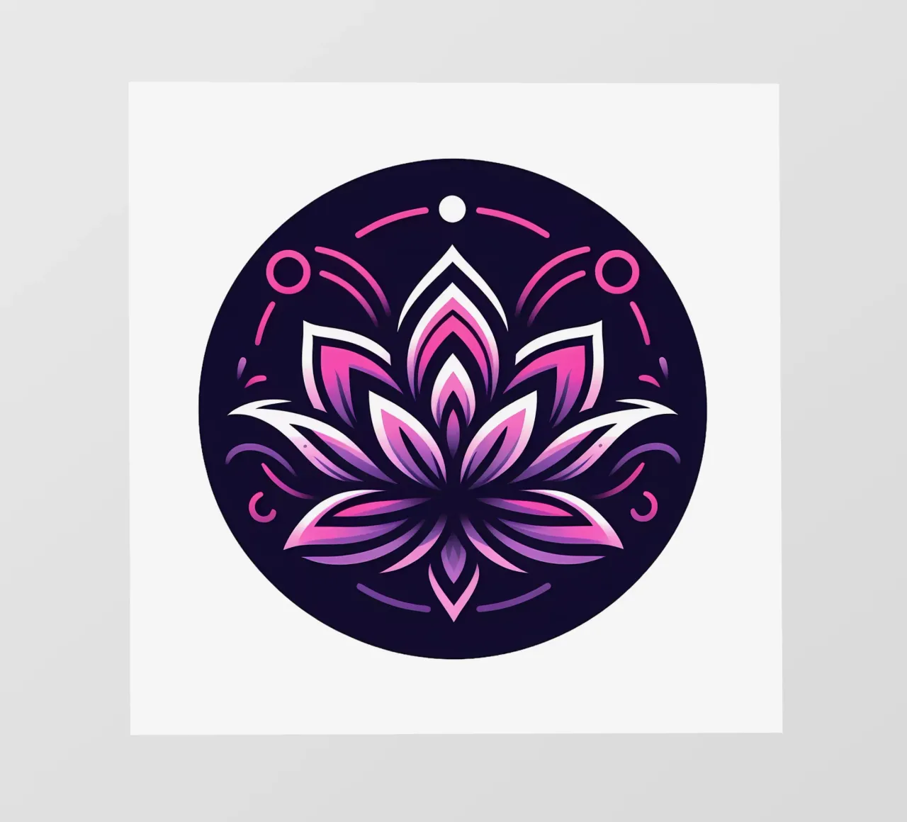 Ciondolo con fiore di loto rosa e viola - Joe Noctis Design telo in pvc da Joe Noctis