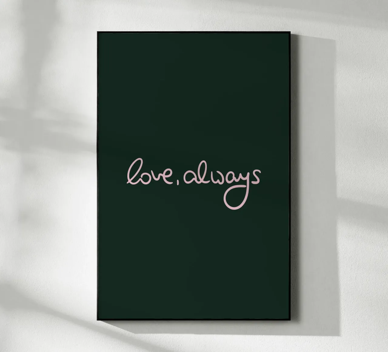 Love, Always plexiglass da Xmas Collection by Palmartprints