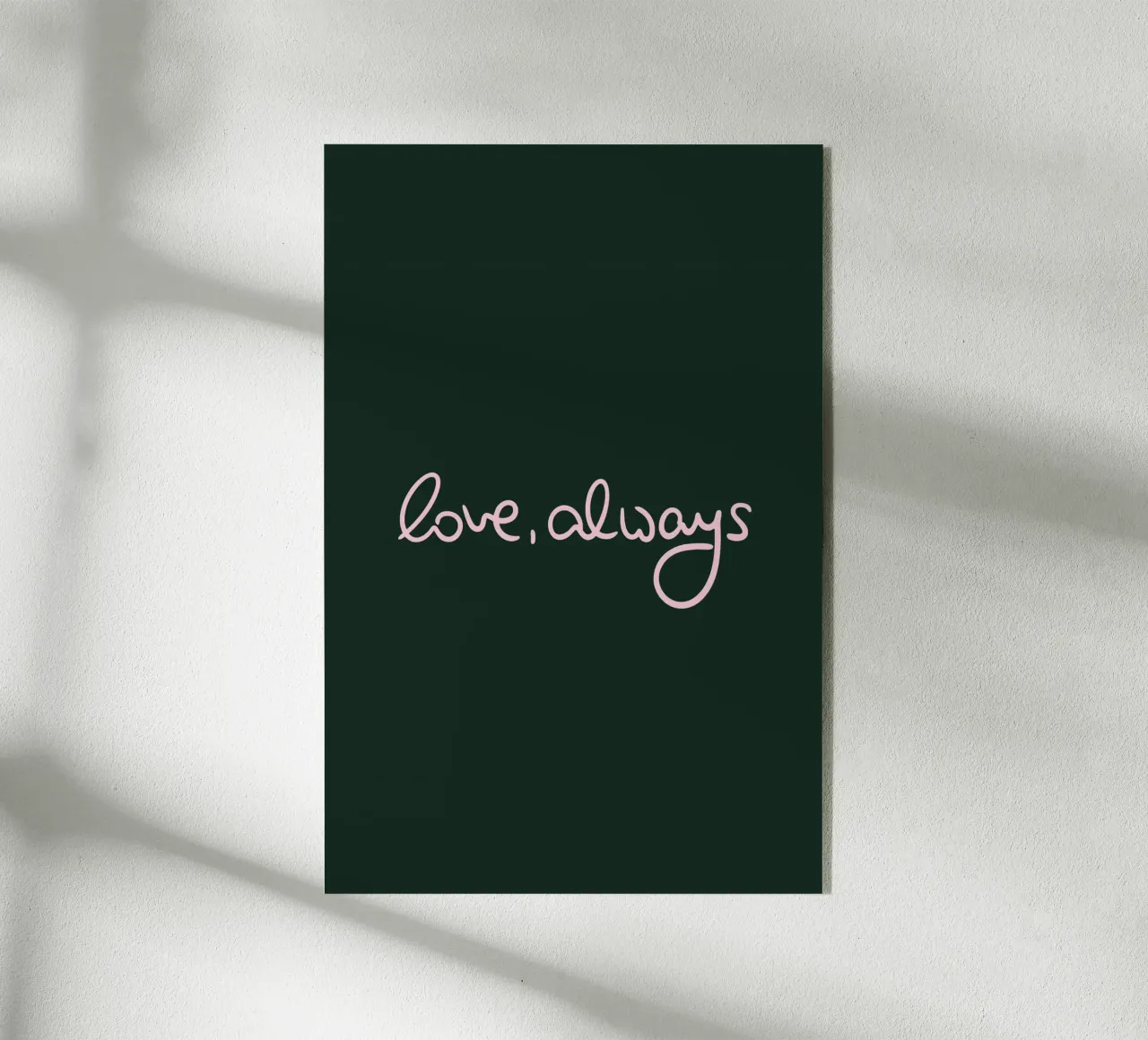 Love, Always plexiglass da Xmas Collection by Palmartprints