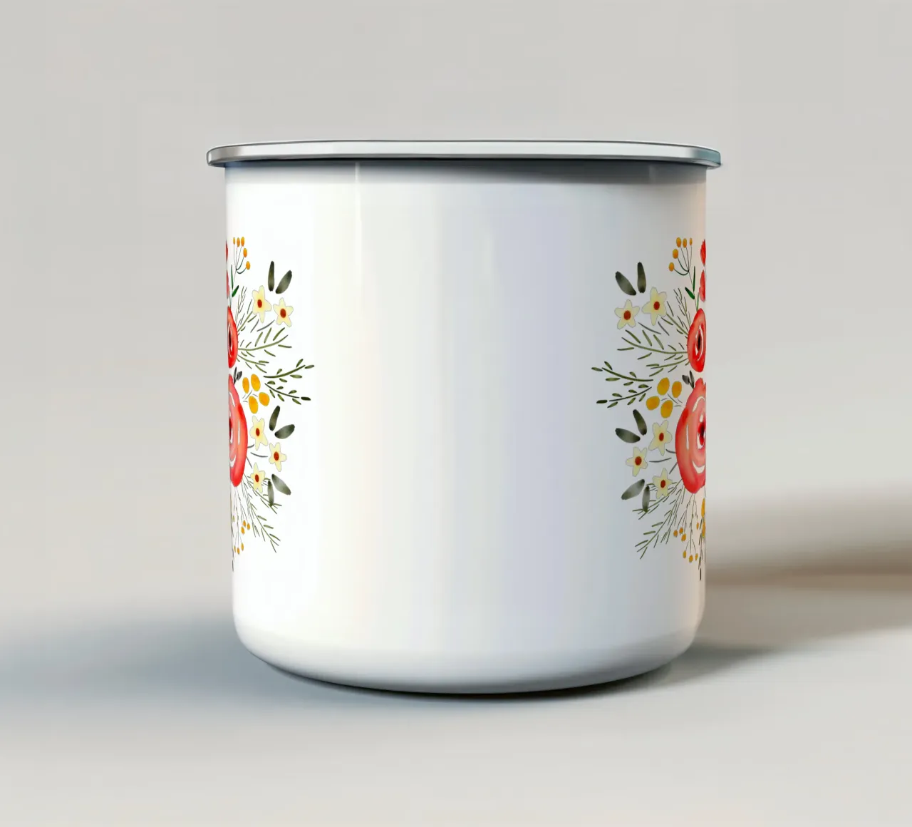 Aquarellblumen im Boho-Chic tazza in smalto da Petra Lang - Floral Art