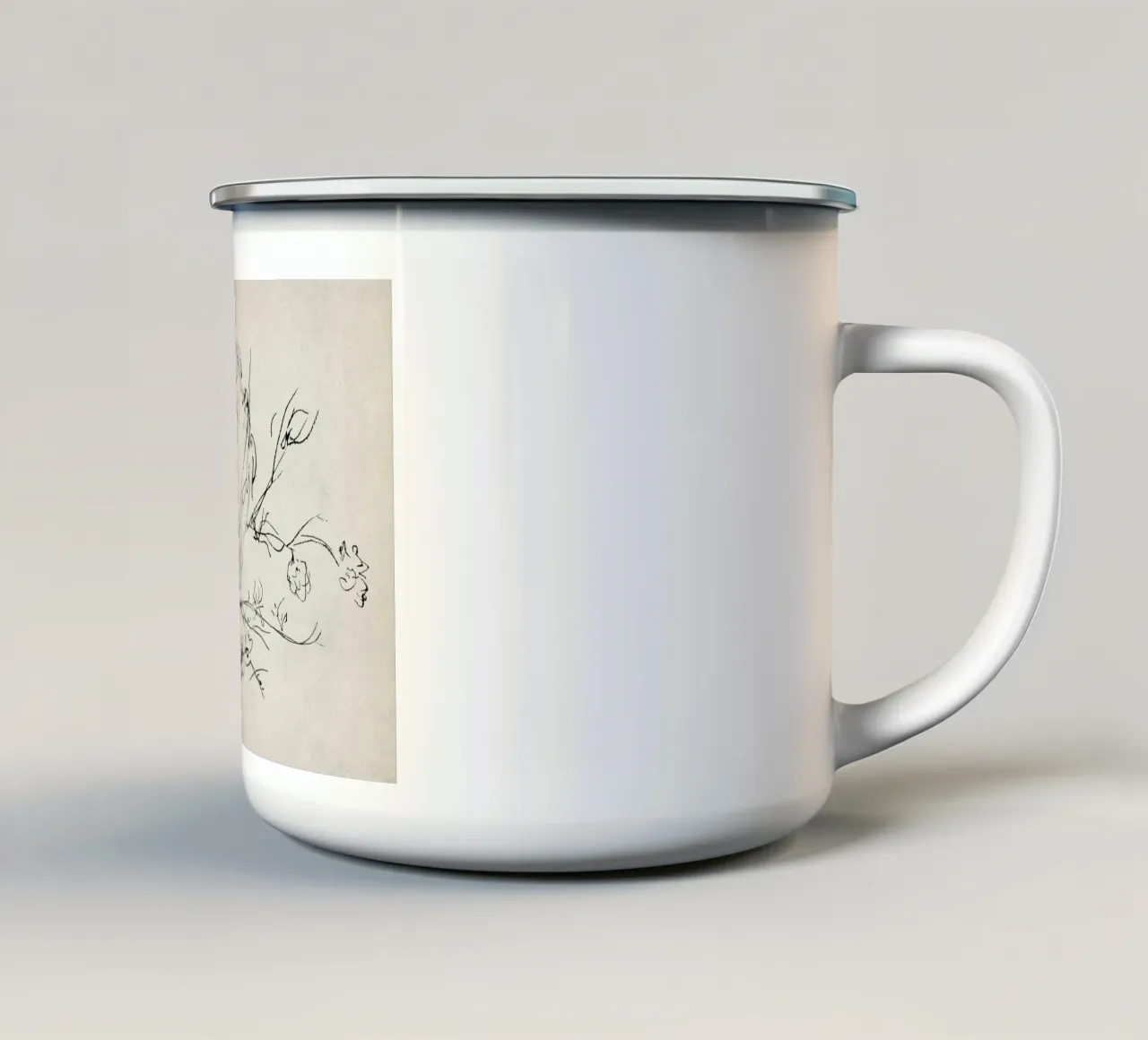 Abstracte kunst, dierenprint emaille mok van Vintage Posters