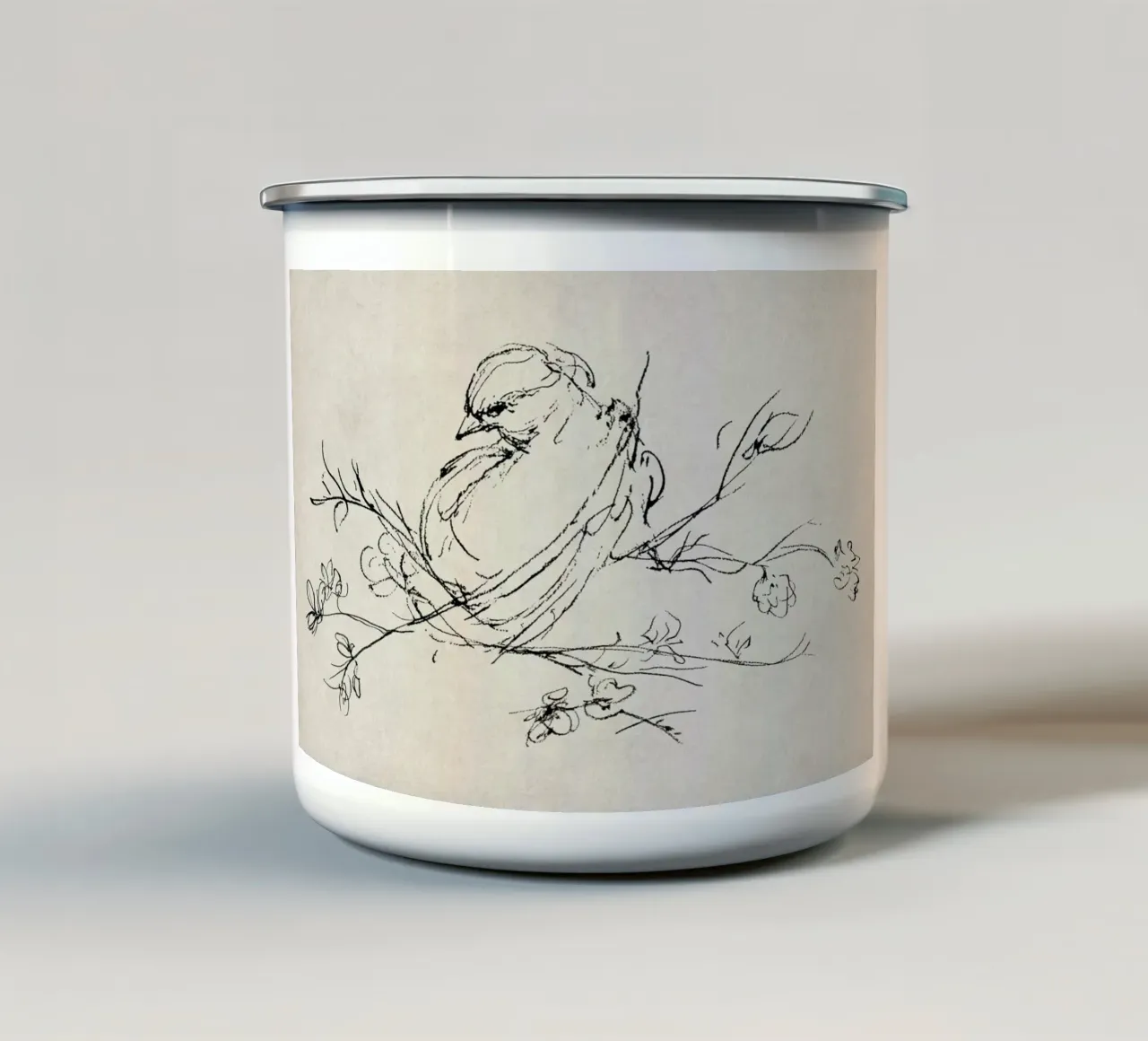 Abstracte kunst, dierenprint emaille mok van Vintage Posters