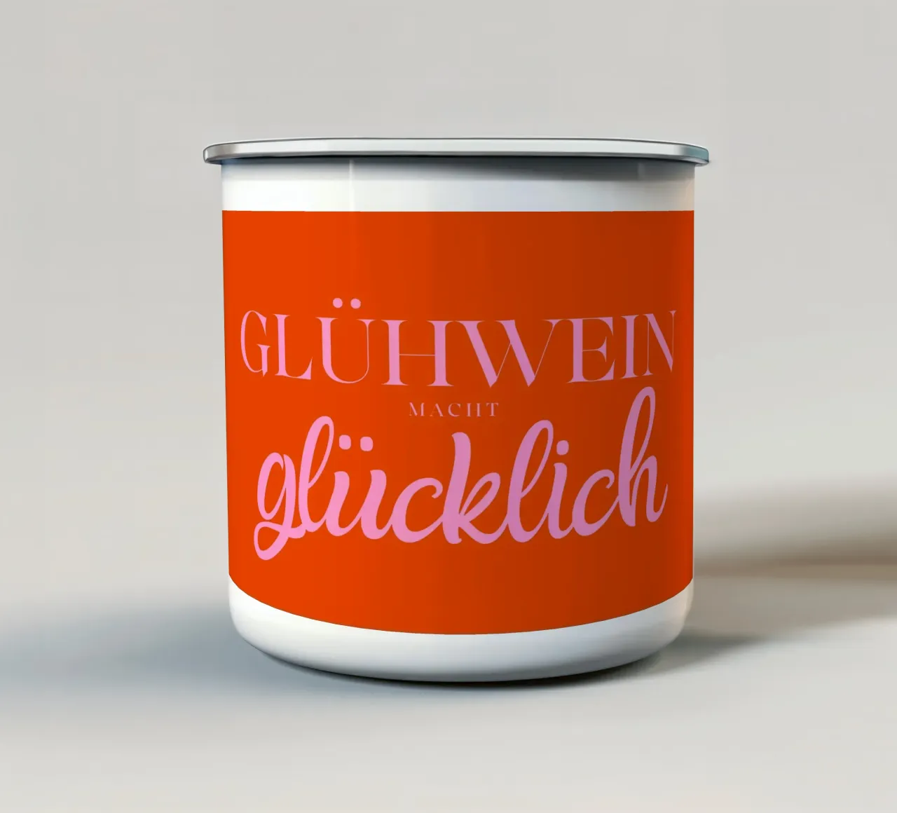 Glühwein macht glücklich tazza in smalto da Ohkimiko
