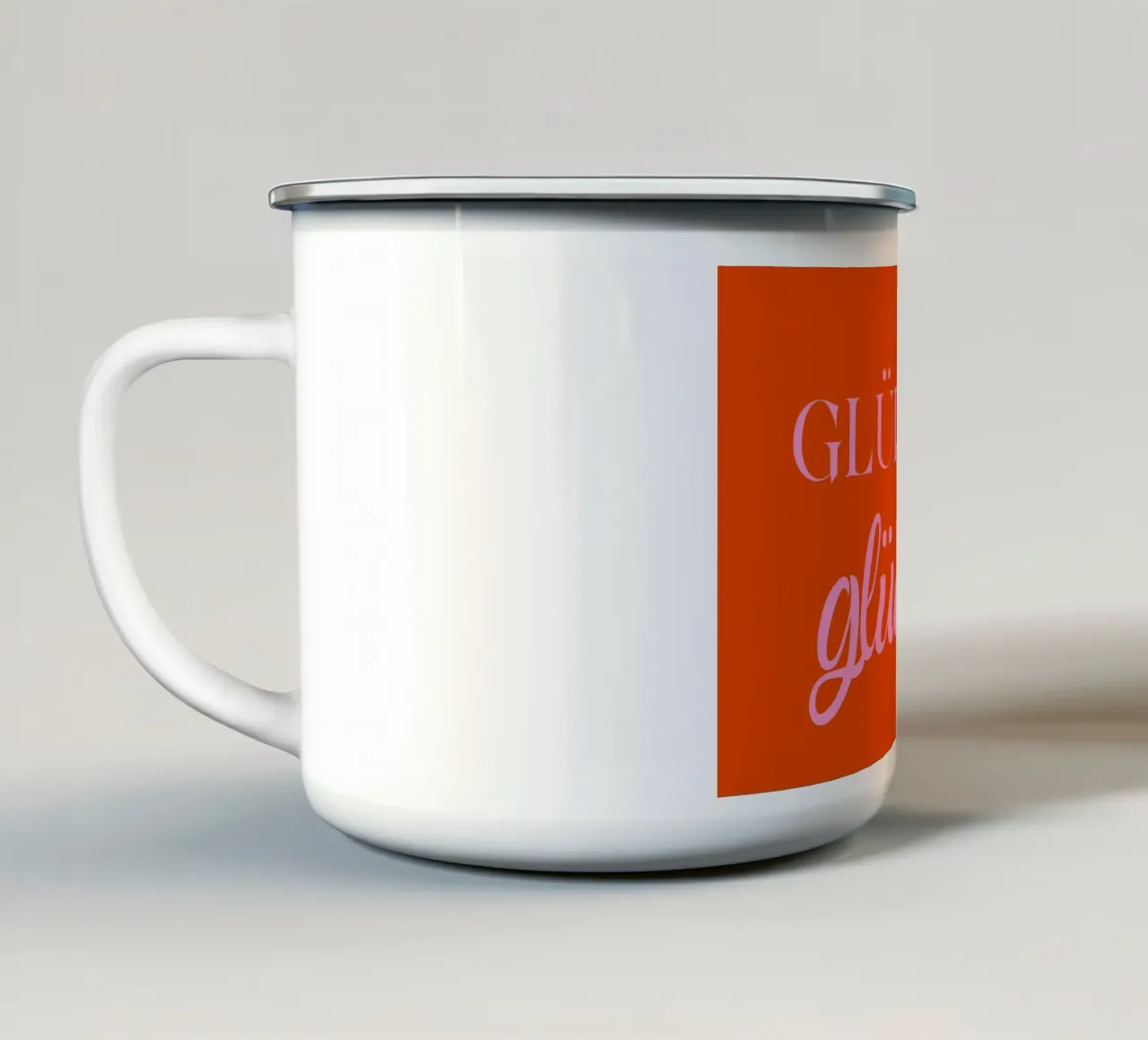 Glühwein macht glücklich tazza in smalto da Ohkimiko